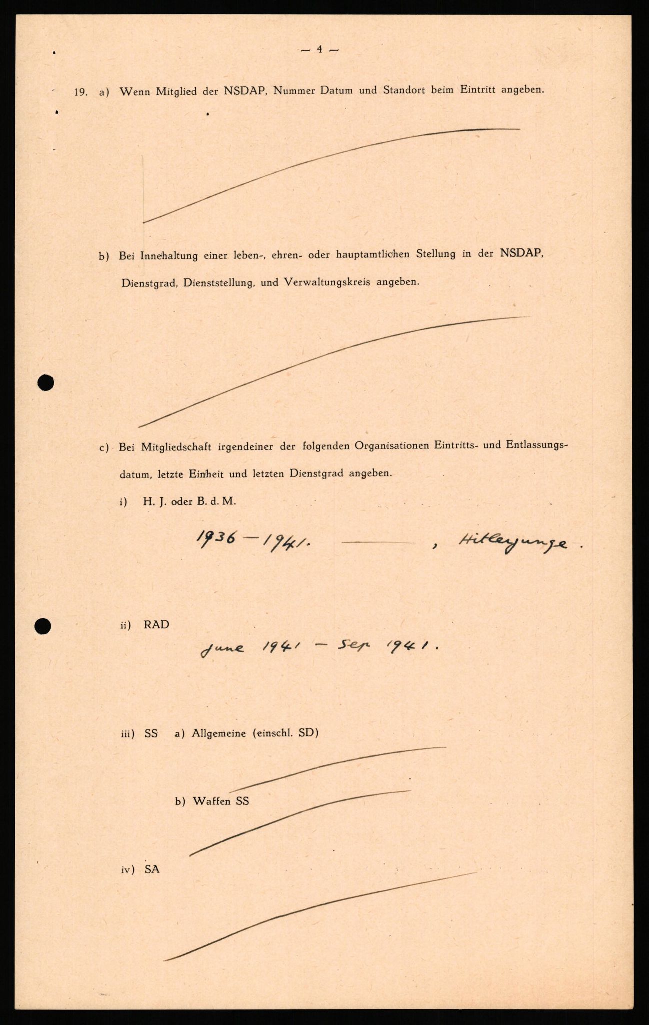 Forsvaret, Forsvarets overkommando II, RA/RAFA-3915/D/Db/L0035: CI Questionaires. Tyske okkupasjonsstyrker i Norge. Tyskere., 1945-1946, s. 405