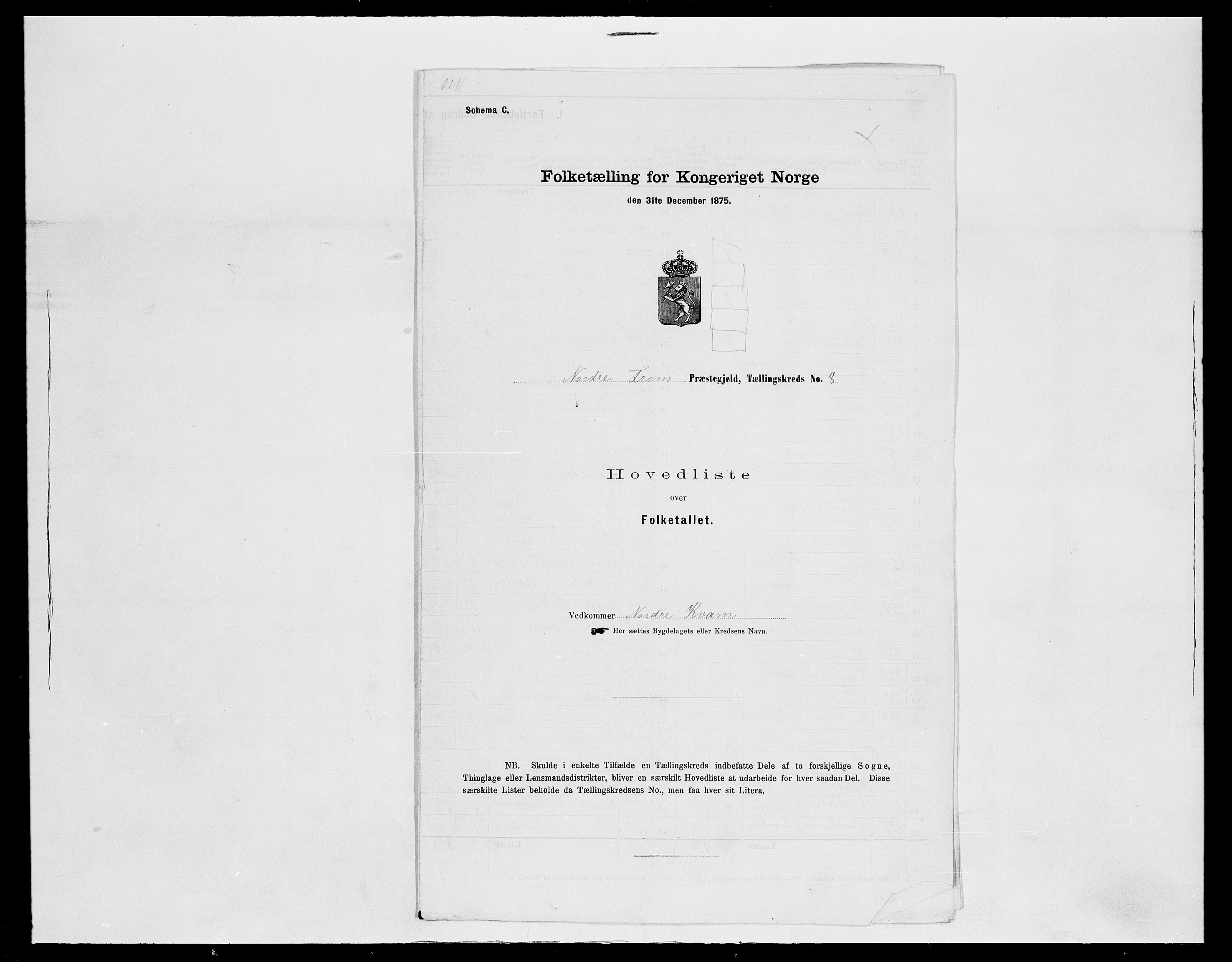 SAH, Folketelling 1875 for 0518P Nord-Fron prestegjeld, 1875, s. 53