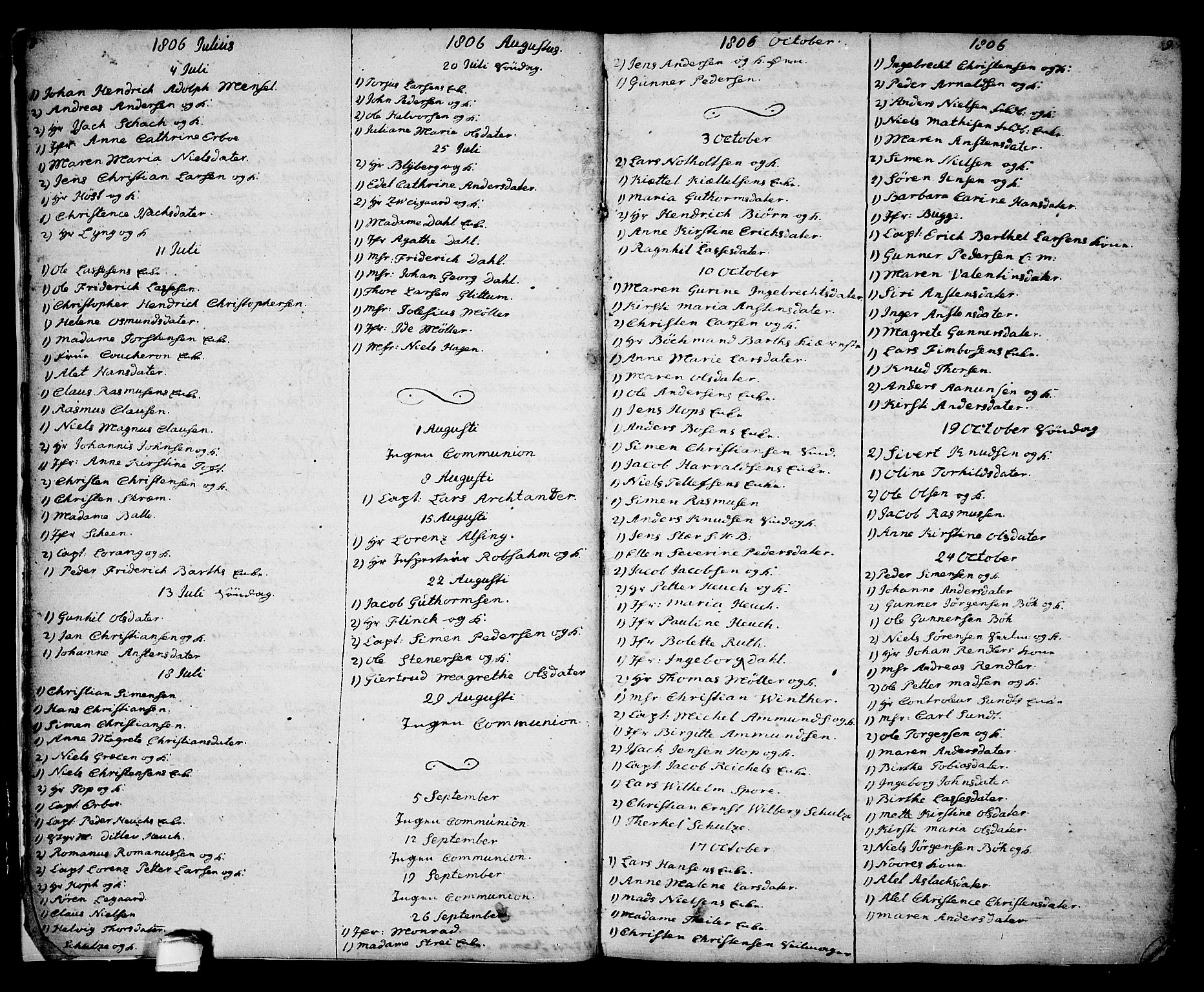 Kragerø kirkebøker, SAKO/A-278/G/Ga/L0001: Klokkerbok nr. 1 /1, 1806-1811, s. 8-9