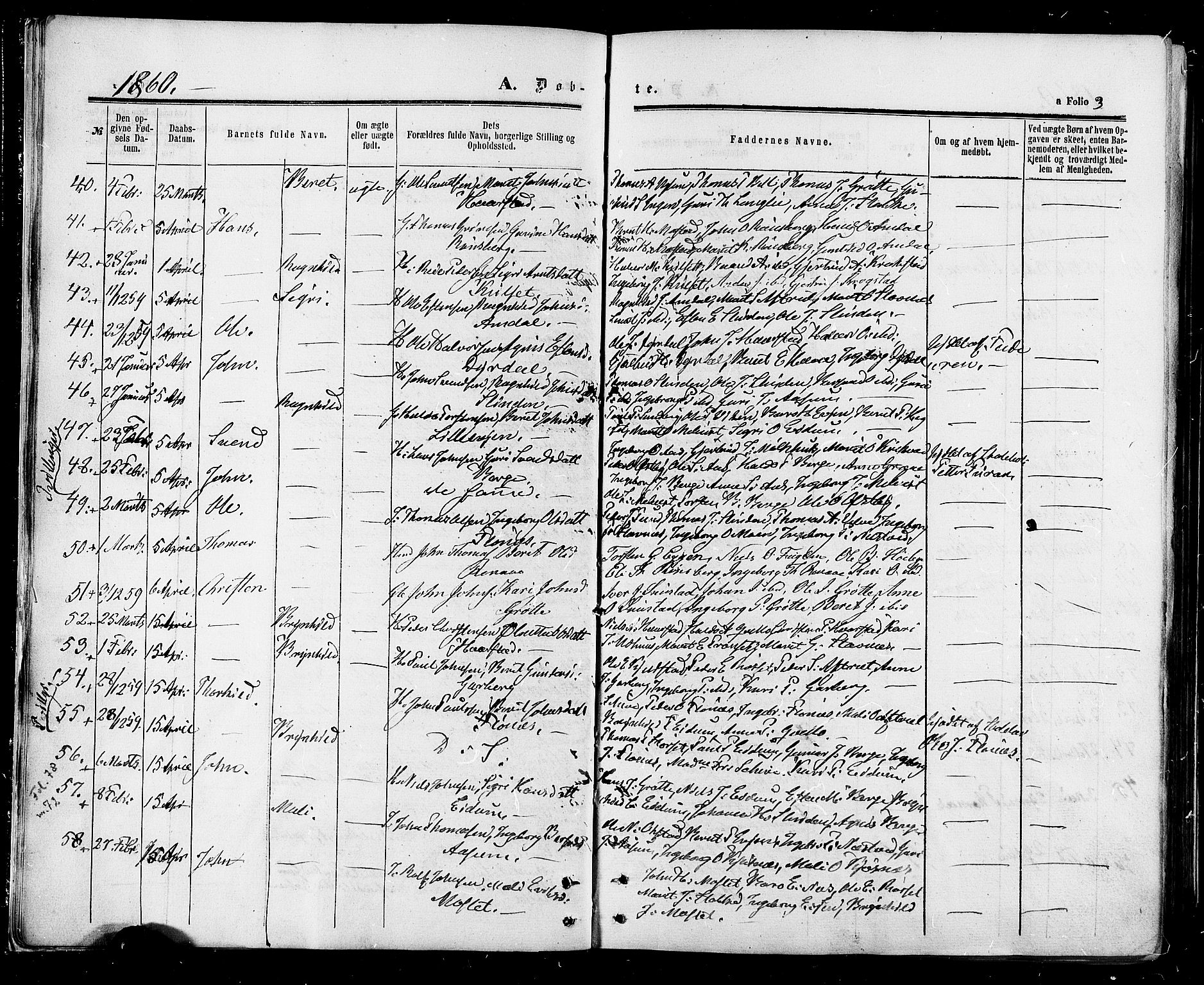 Ministerialprotokoller, klokkerbøker og fødselsregistre - Sør-Trøndelag, SAT/A-1456/695/L1147: Ministerialbok nr. 695A07, 1860-1877, s. 3