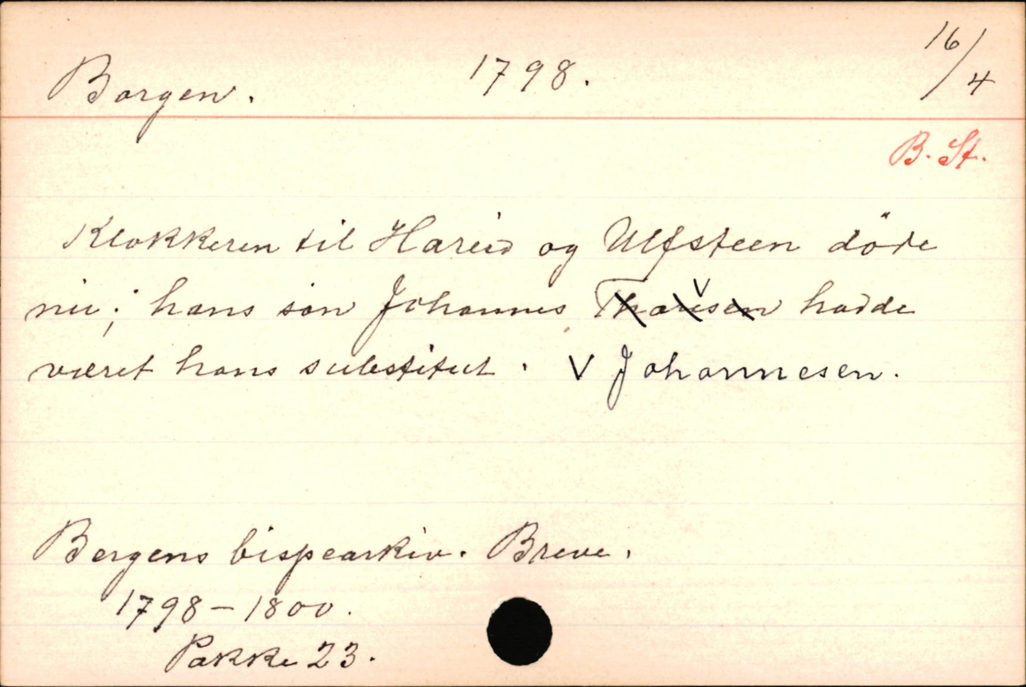 Haugen, Johannes - lærer, SAB/SAB/PA-0036/01/L0001: Om klokkere og lærere, 1521-1904, s. 10591