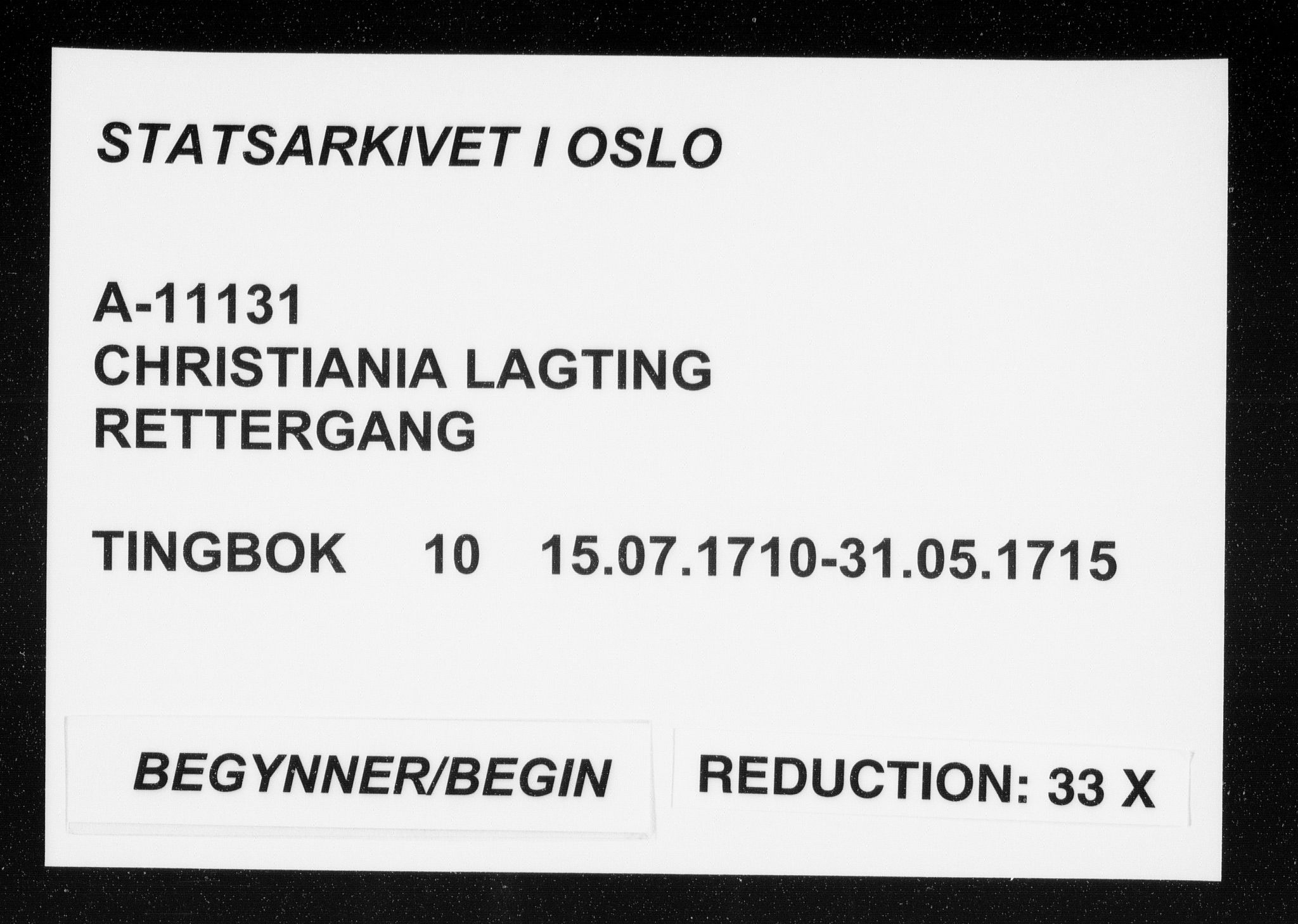 Christiania lagting, SAO/A-11131/F/Fa/L0010: Tingbok, 1710-1715