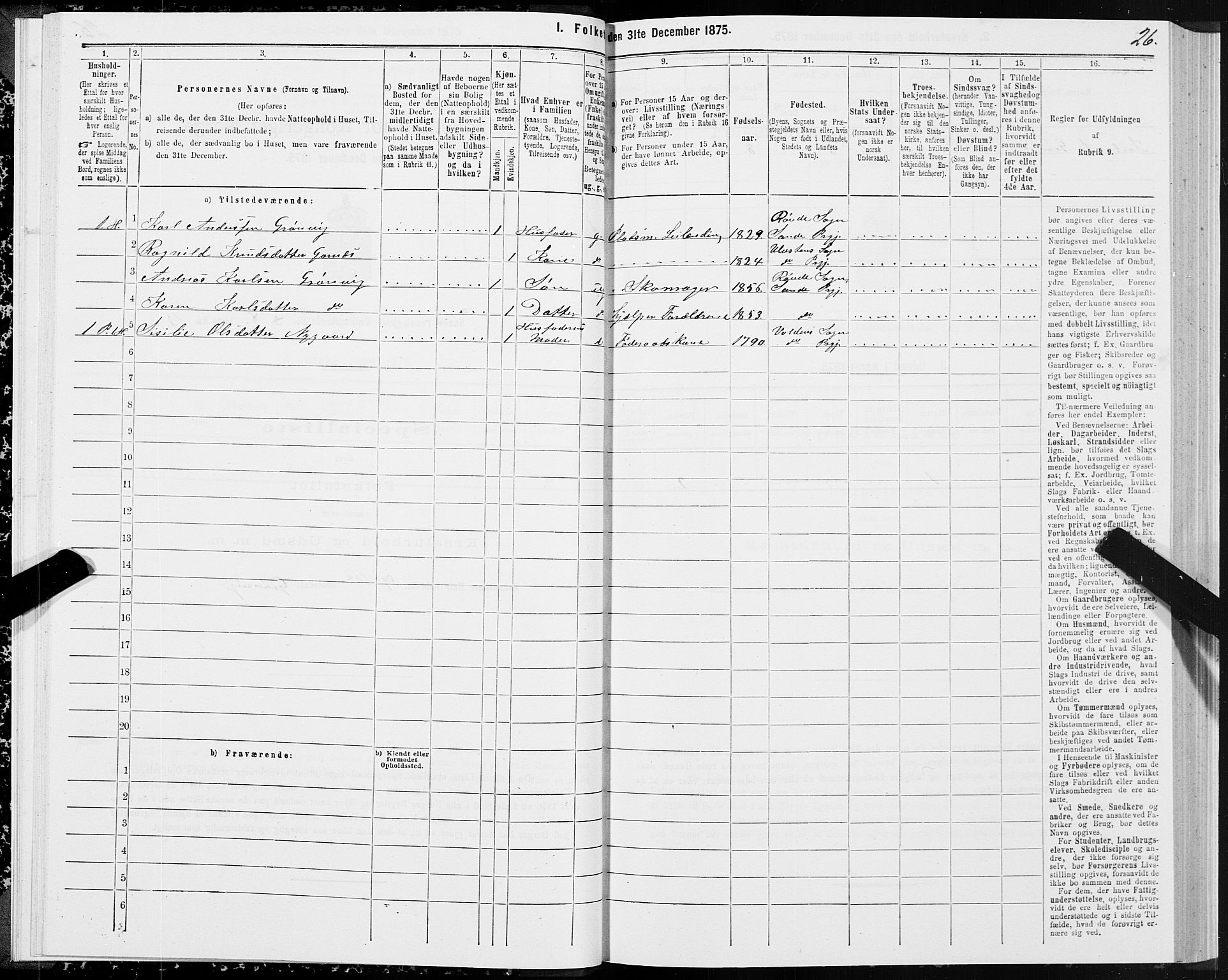 SAT, Folketelling 1875 for 1514P Sande prestegjeld, 1875, s. 4026