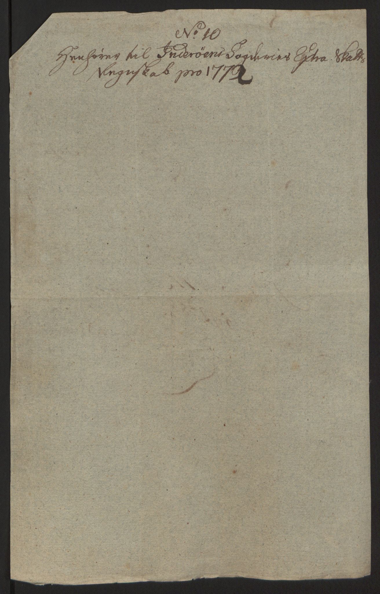 Rentekammeret inntil 1814, Reviderte regnskaper, Fogderegnskap, RA/EA-4092/R63/L4420: Ekstraskatten Inderøy, 1762-1772, s. 585