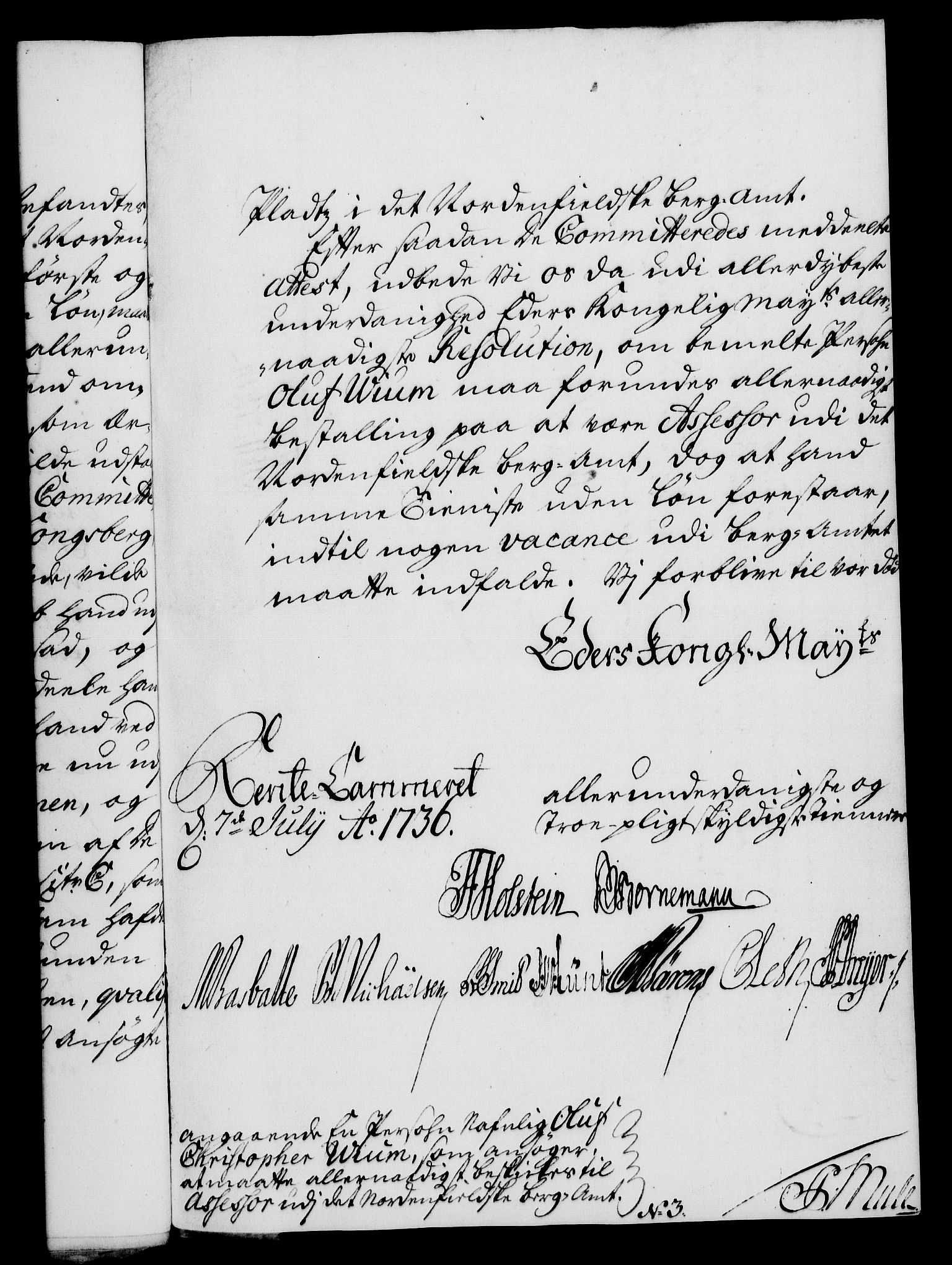 Rentekammeret, Kammerkanselliet, AV/RA-EA-3111/G/Gf/Gfa/L0019: Norsk relasjons- og resolusjonsprotokoll (merket RK 52.19), 1736, s. 293