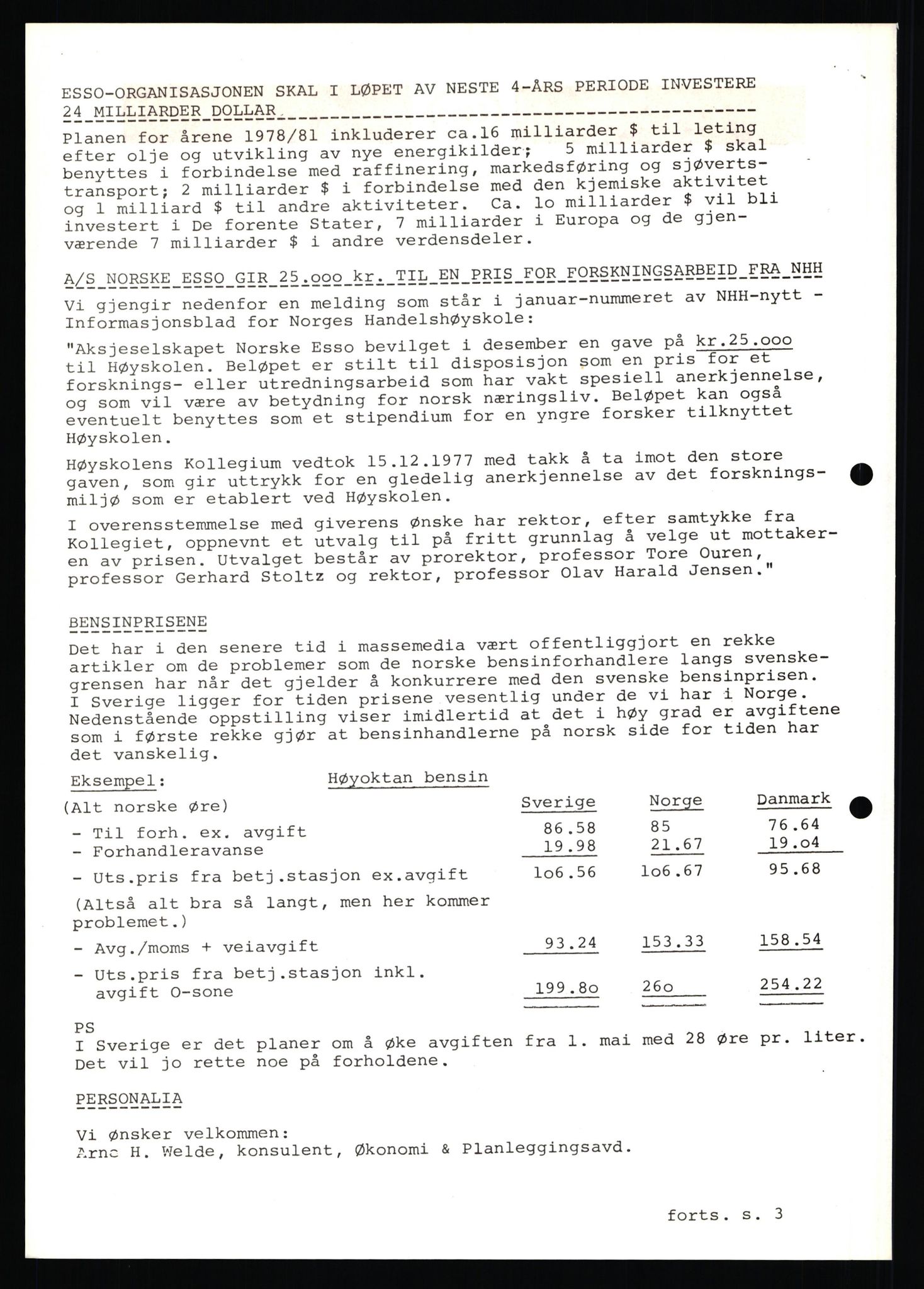 Pa 0982 - Esso Norge A/S, AV/SAST-A-100448/X/Xd/L0001: Esso Extra Nytt, 1977-1980