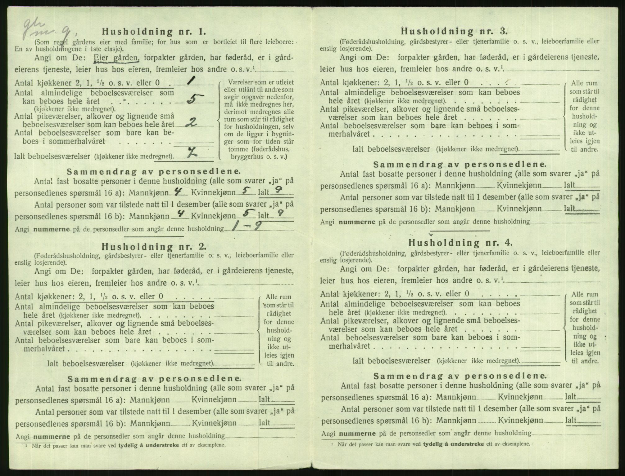 SAK, Folketelling 1920 for 0915 Dypvåg herred, 1920, s. 46