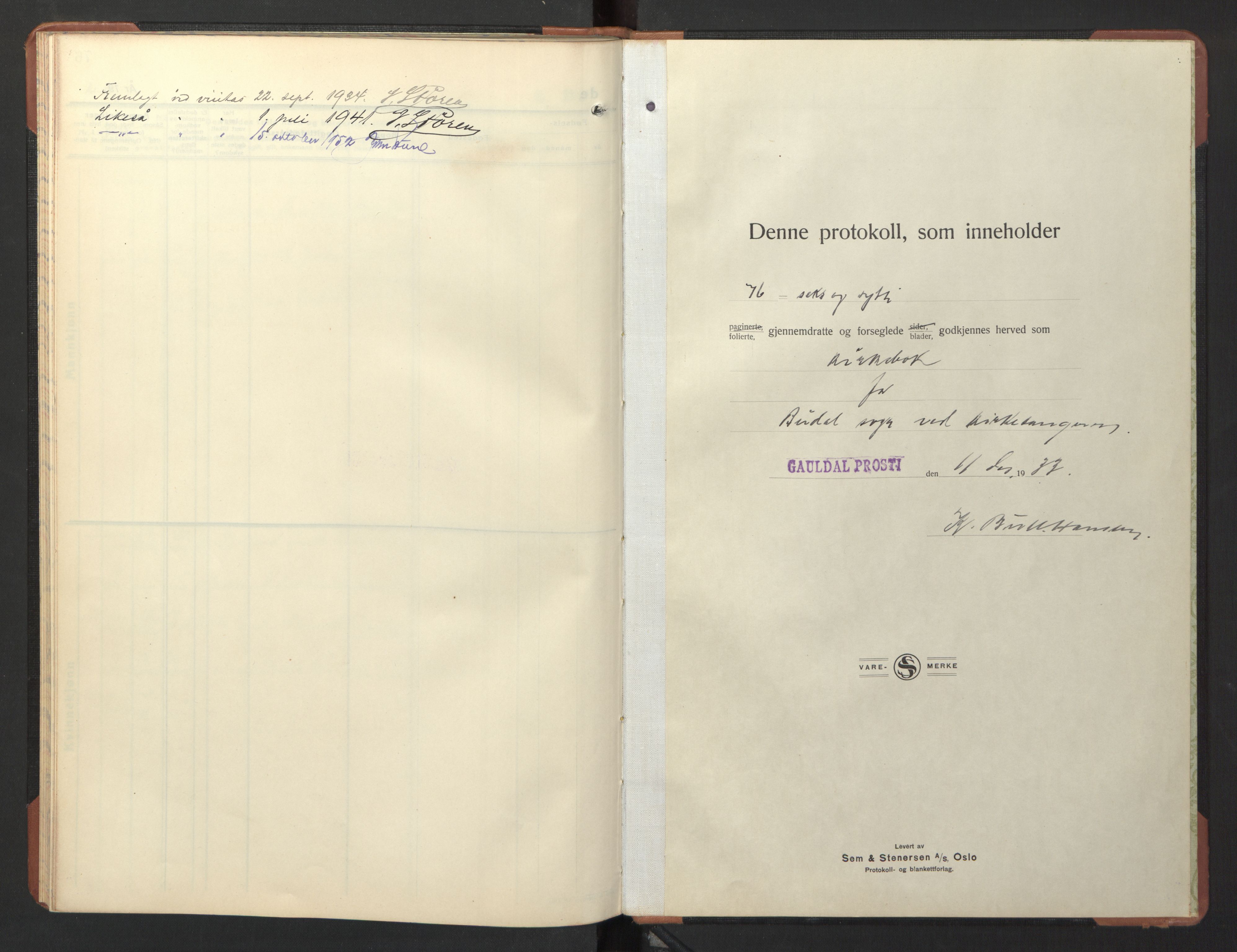 Ministerialprotokoller, klokkerbøker og fødselsregistre - Sør-Trøndelag, SAT/A-1456/690/L1053: Klokkerbok nr. 690C03, 1930-1947
