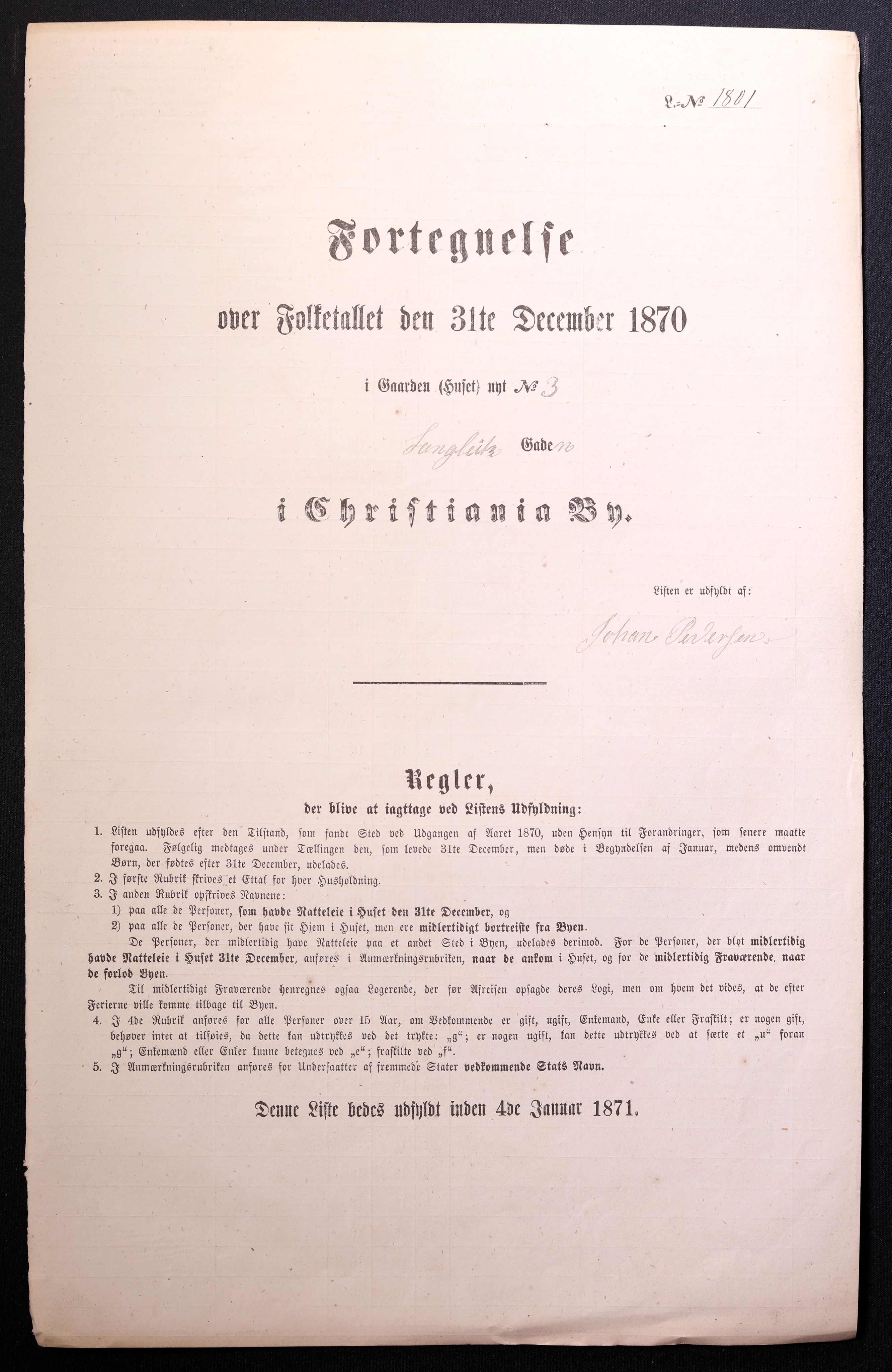 RA, Folketelling 1870 for 0301 Kristiania kjøpstad, 1870, s. 1901