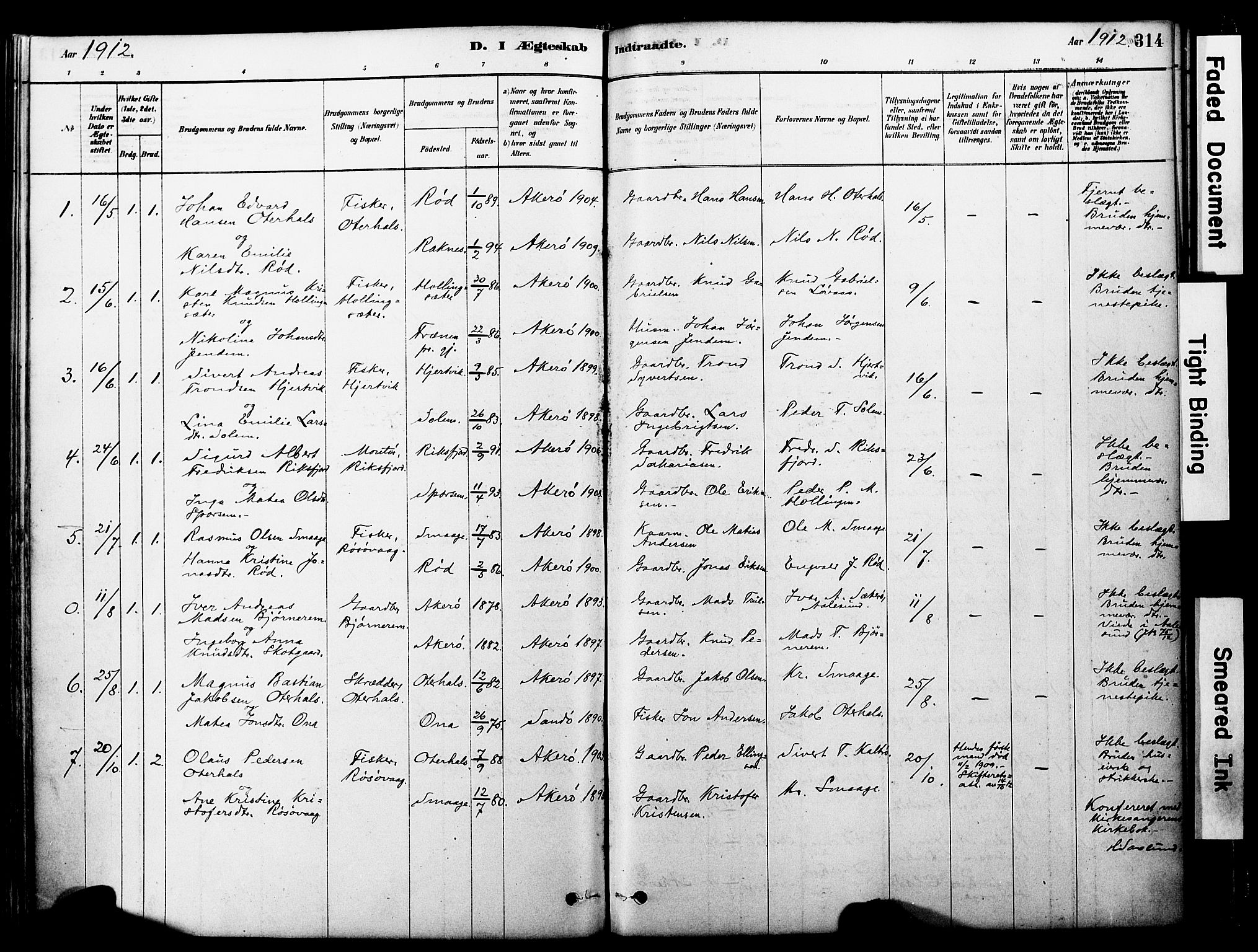 Ministerialprotokoller, klokkerbøker og fødselsregistre - Møre og Romsdal, AV/SAT-A-1454/560/L0721: Ministerialbok nr. 560A05, 1878-1917, s. 314