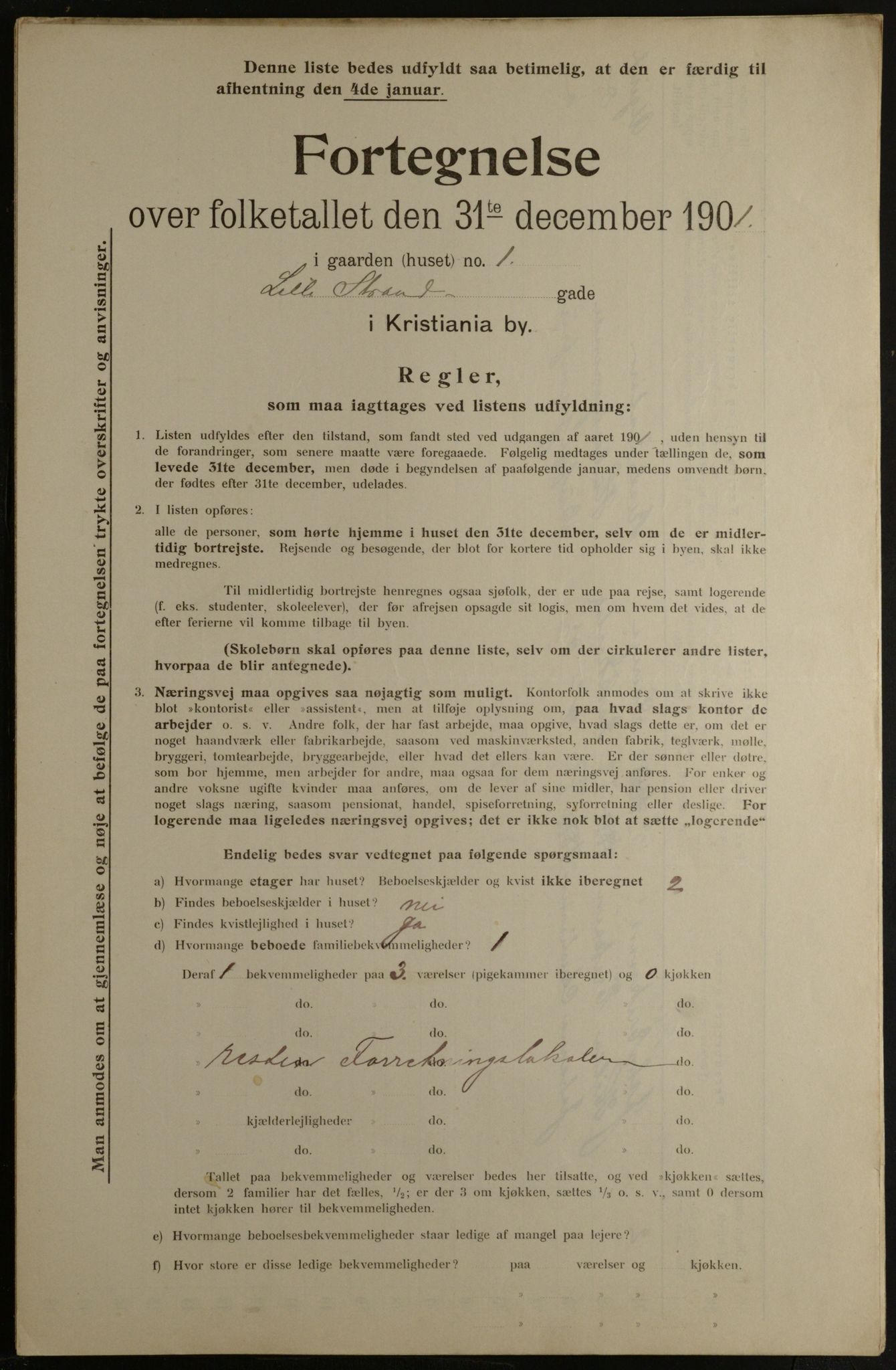 OBA, Kommunal folketelling 31.12.1901 for Kristiania kjøpstad, 1901, s. 8895