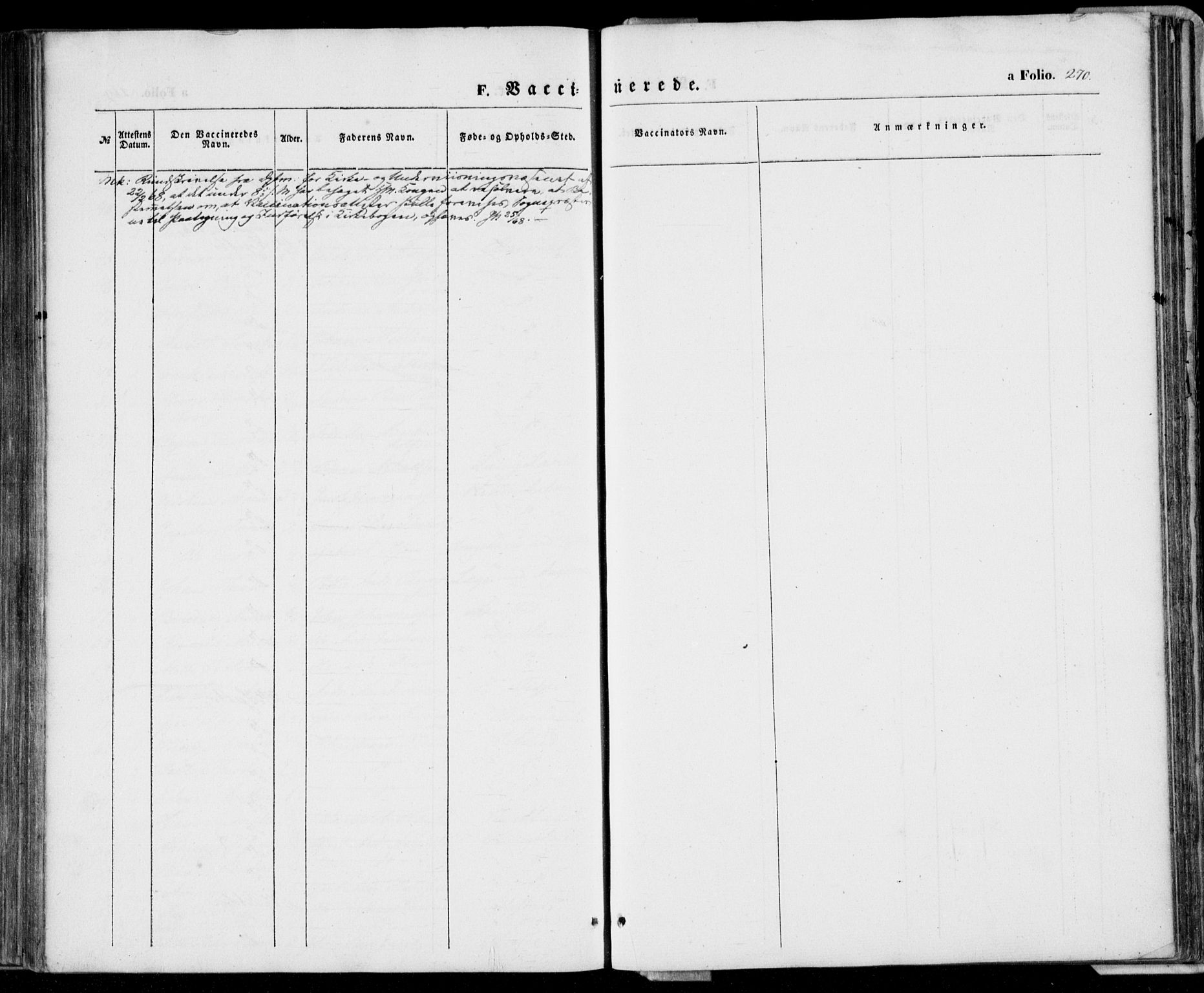 Flekkefjord sokneprestkontor, SAK/1111-0012/F/Fa/Fab/L0004: Ministerialbok nr. A 4, 1850-1875, s. 270