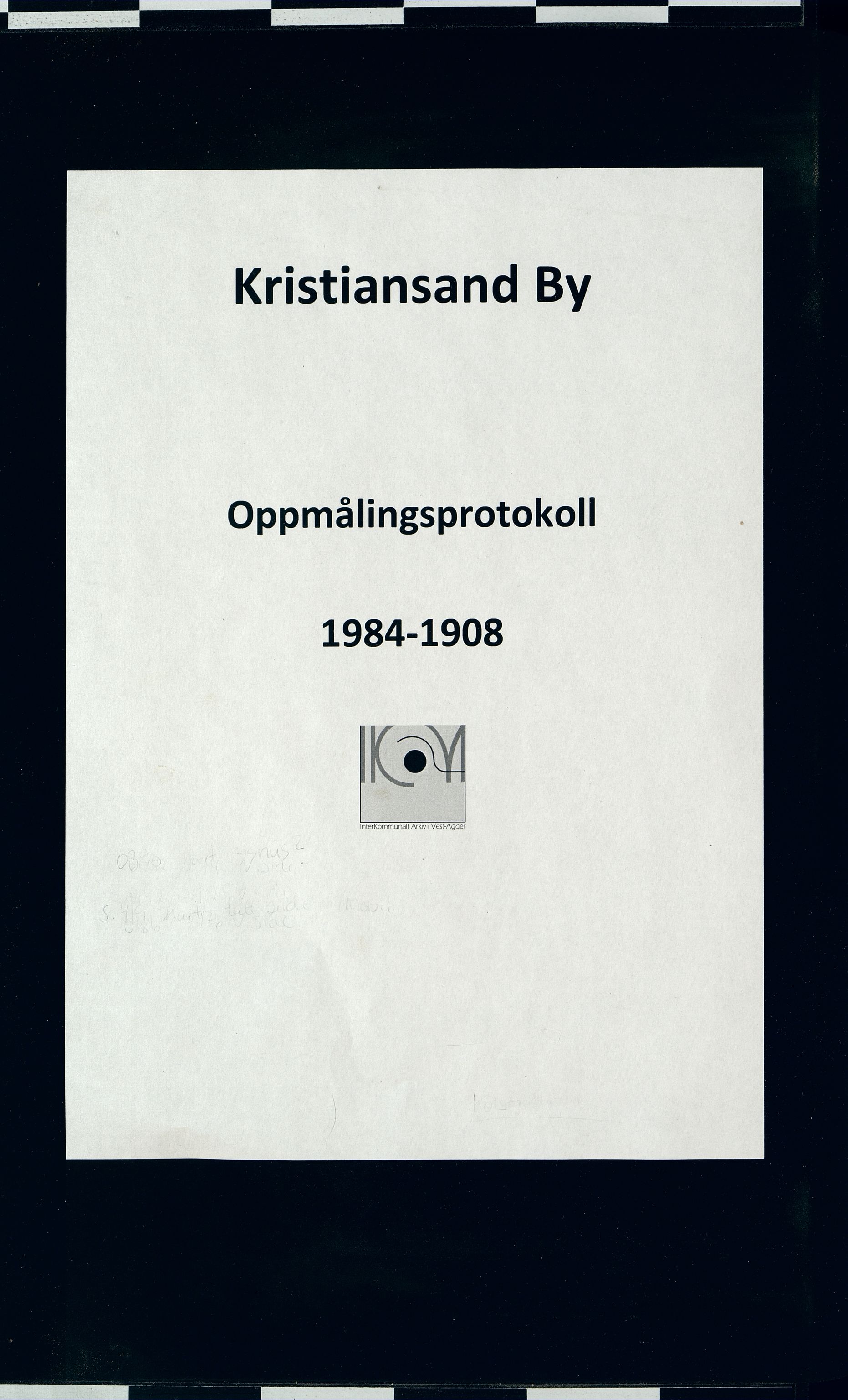 Kristiansand By - Magistraten, IKAV/1001KG122/I/Ic/L0008: Grunnmålingsprotokoll nr.6 (d), 1884-1908