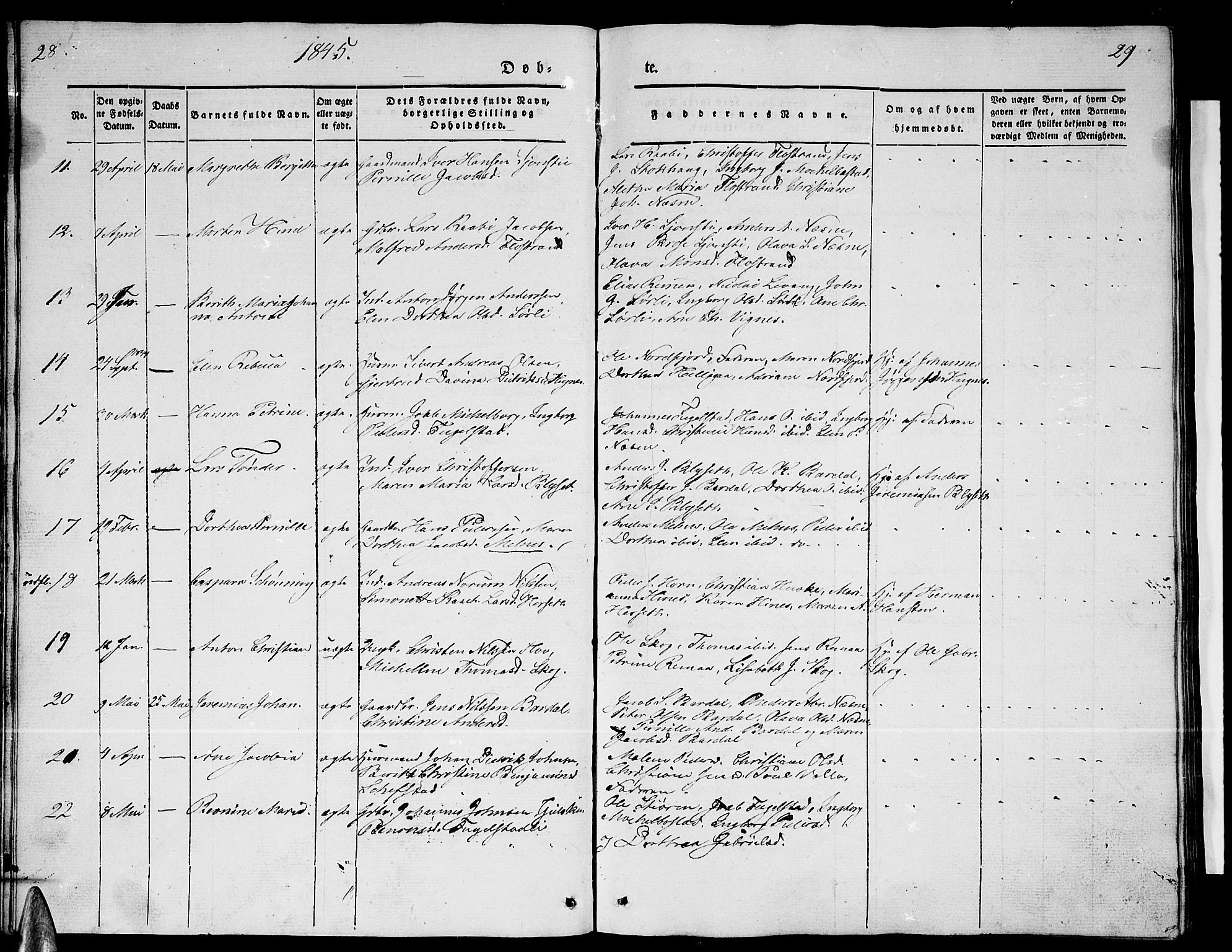 Ministerialprotokoller, klokkerbøker og fødselsregistre - Nordland, AV/SAT-A-1459/838/L0555: Klokkerbok nr. 838C02, 1842-1861, s. 28-29