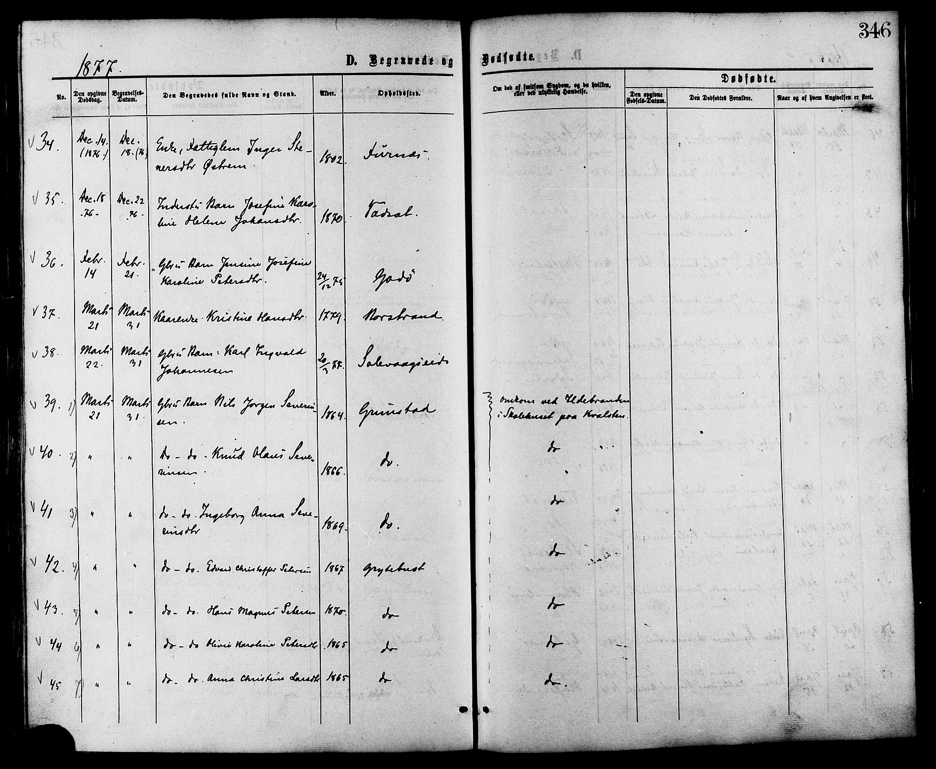 Ministerialprotokoller, klokkerbøker og fødselsregistre - Møre og Romsdal, AV/SAT-A-1454/528/L0399: Ministerialbok nr. 528A10, 1864-1879, s. 346