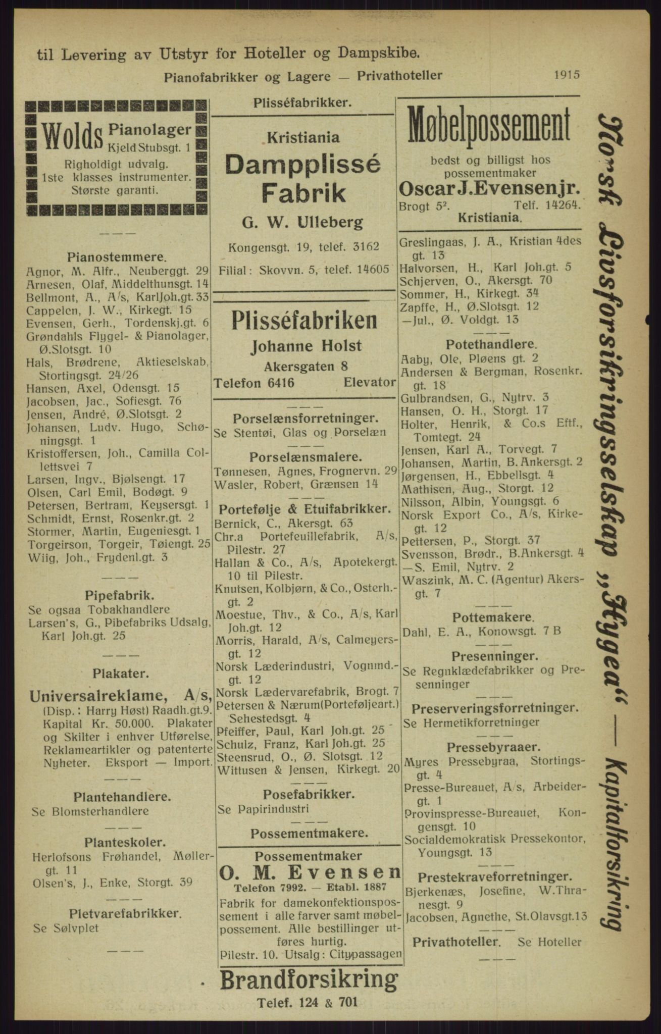 Kristiania/Oslo adressebok, PUBL/-, 1916, s. 1915