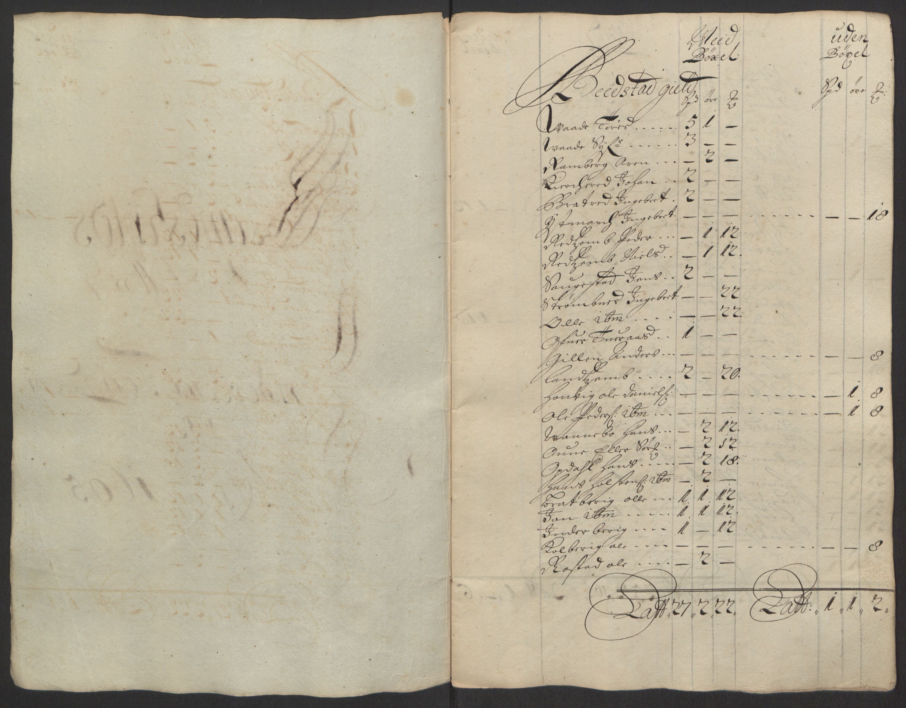 Rentekammeret inntil 1814, Reviderte regnskaper, Fogderegnskap, RA/EA-4092/R63/L4309: Fogderegnskap Inderøy, 1695-1697, s. 48