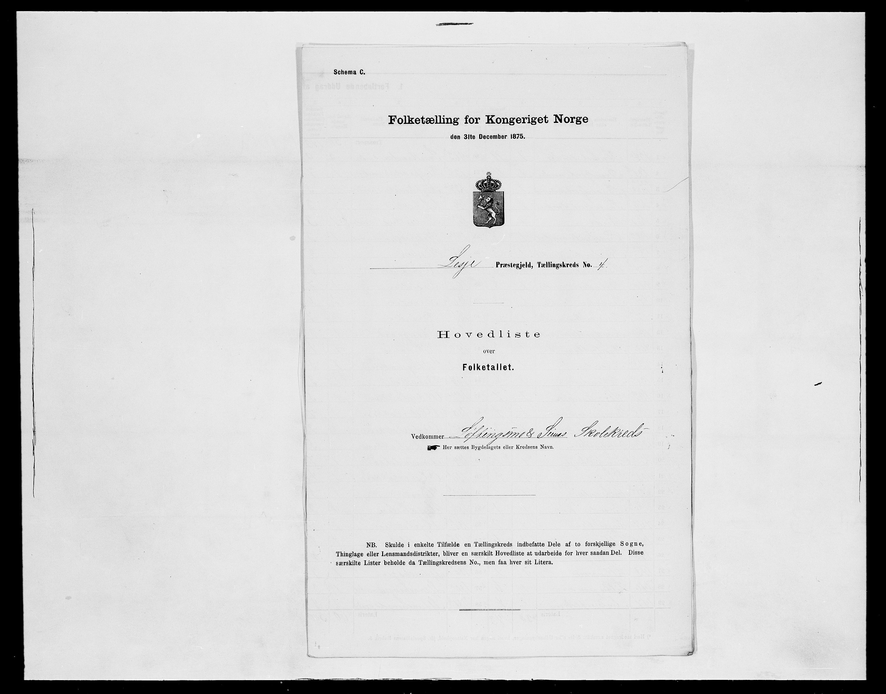 SAH, Folketelling 1875 for 0512P Lesja prestegjeld, 1875, s. 30