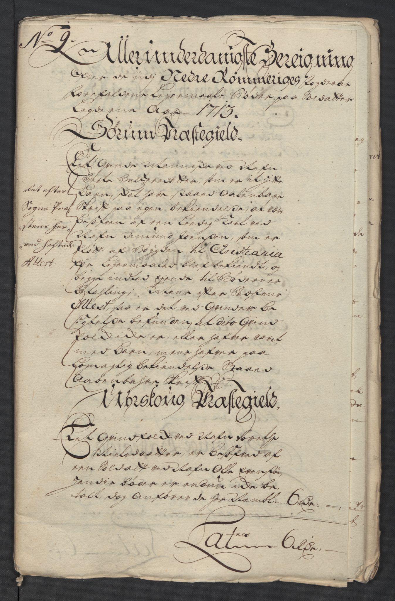 Rentekammeret inntil 1814, Reviderte regnskaper, Fogderegnskap, AV/RA-EA-4092/R11/L0595: Fogderegnskap Nedre Romerike, 1713, s. 260