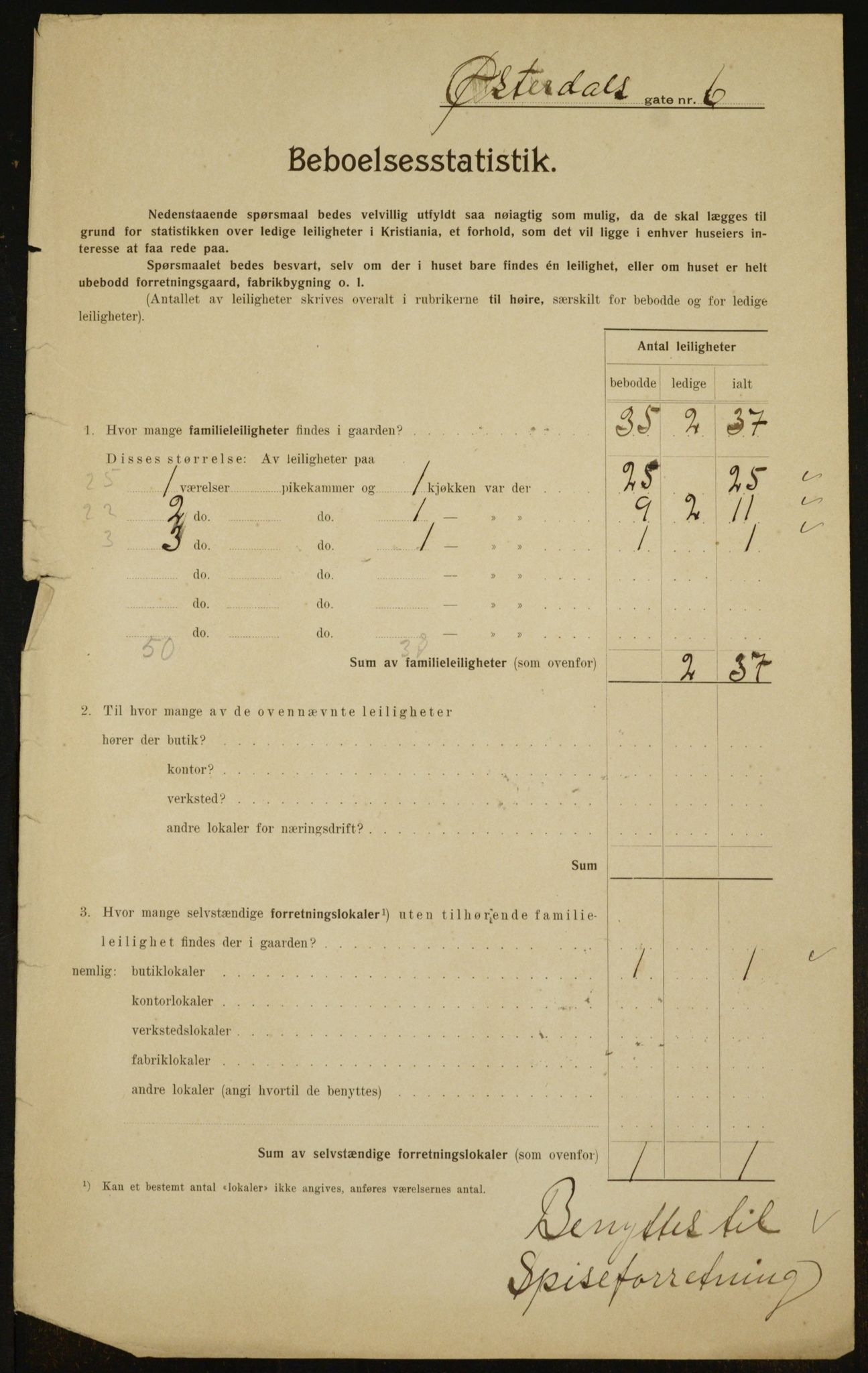 OBA, Kommunal folketelling 1.2.1910 for Kristiania, 1910, s. 122392