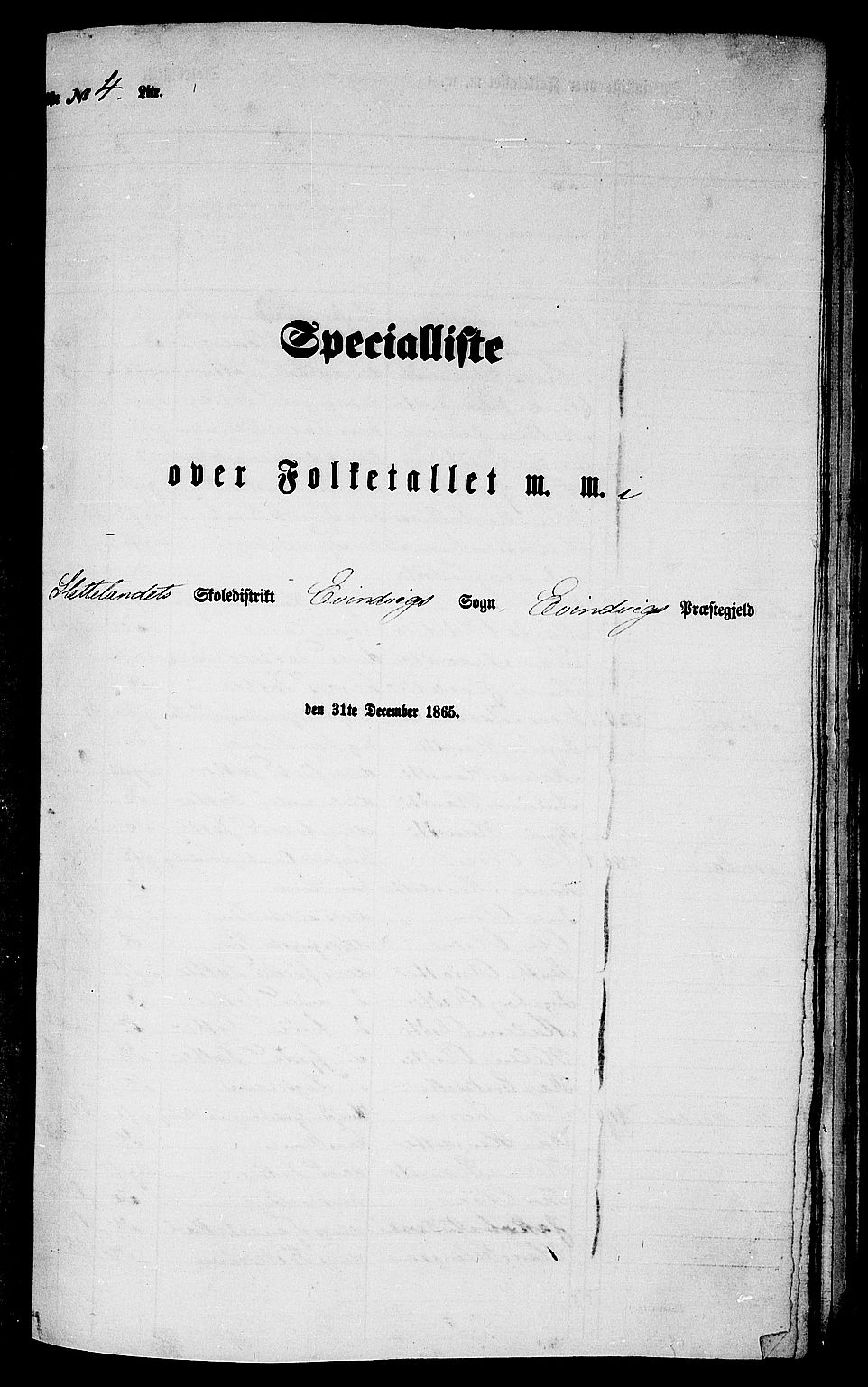RA, Folketelling 1865 for 1411P Eivindvik prestegjeld, 1865, s. 49