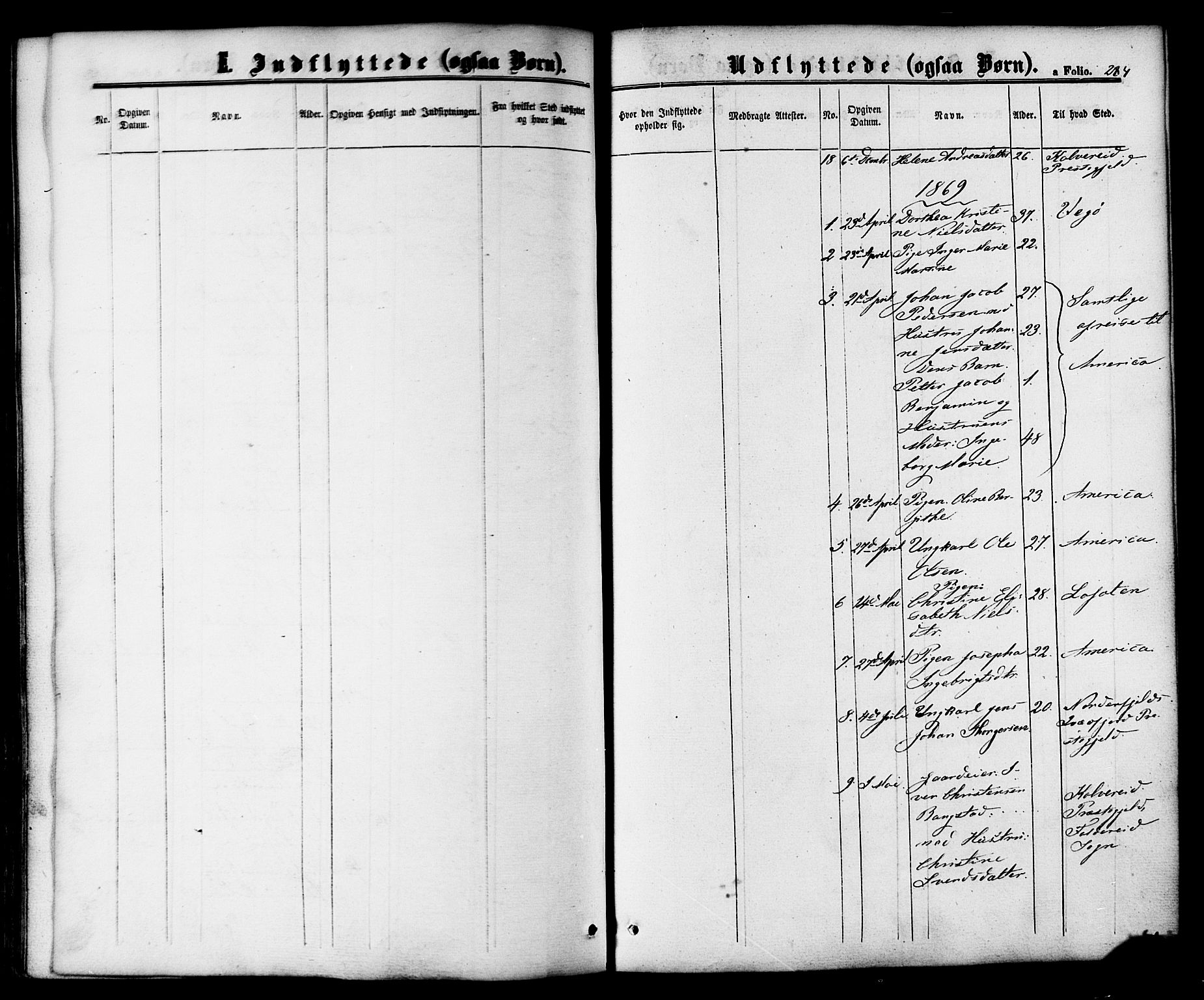 Ministerialprotokoller, klokkerbøker og fødselsregistre - Nordland, SAT/A-1459/810/L0146: Ministerialbok nr. 810A08 /1, 1862-1874, s. 284
