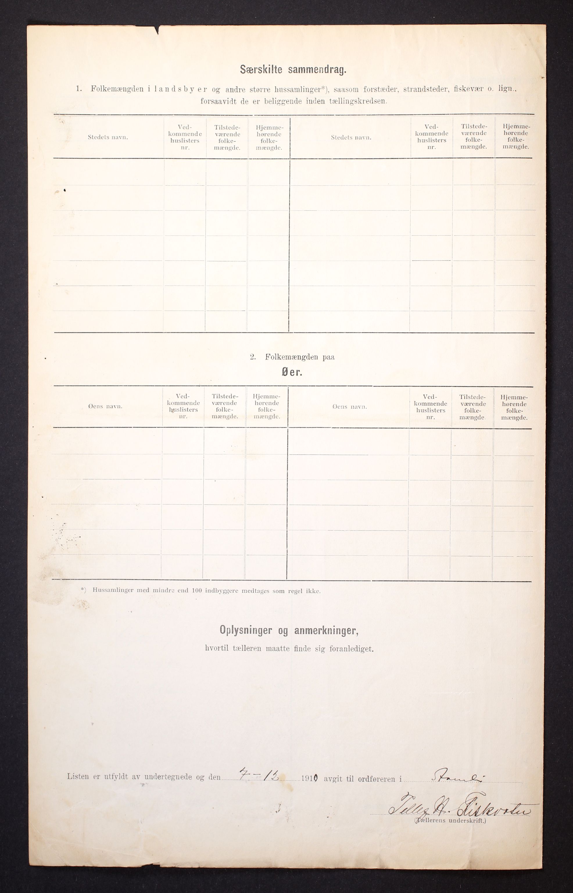 RA, Folketelling 1910 for 0929 Åmli herred, 1910, s. 6