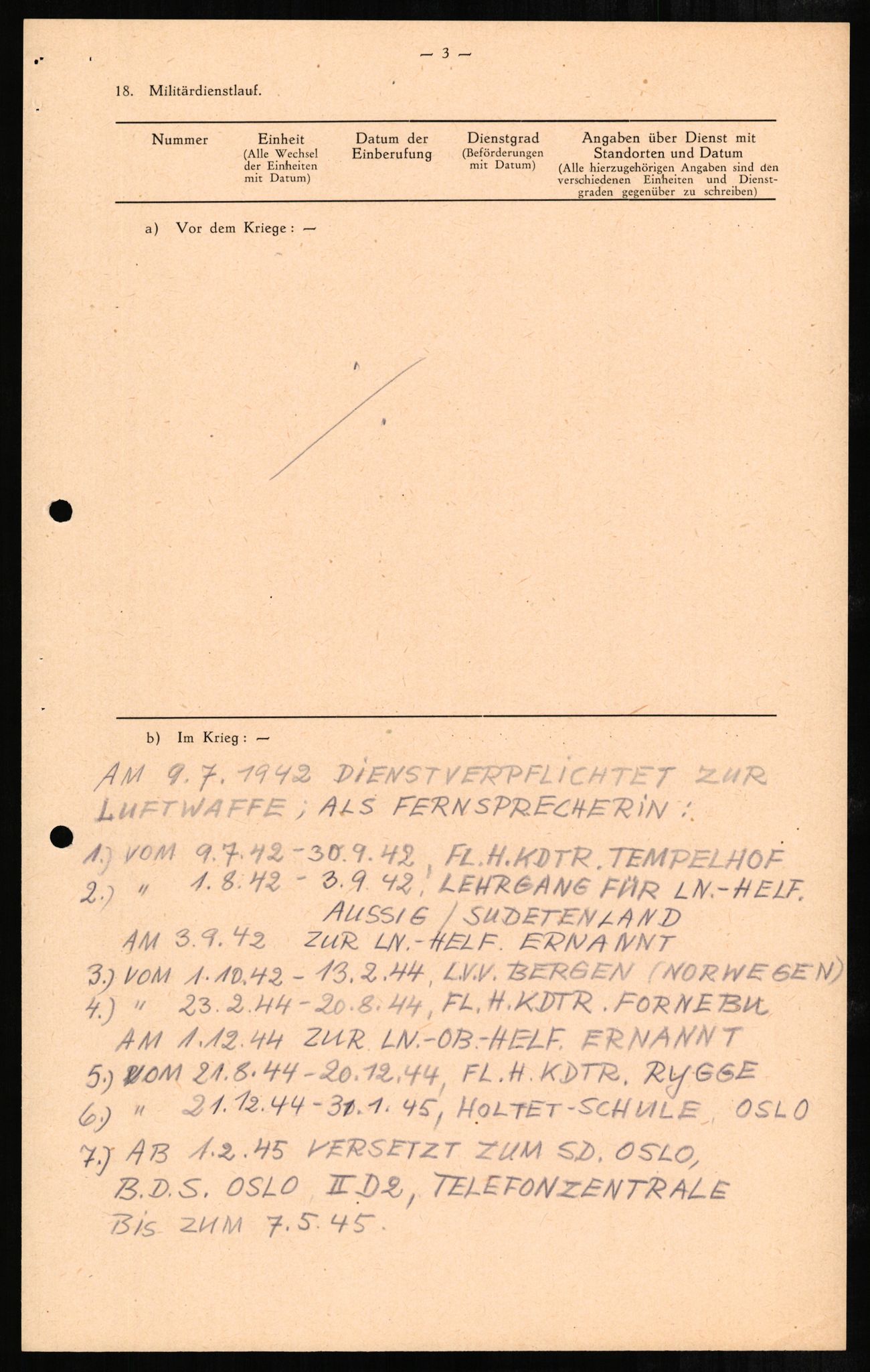 Forsvaret, Forsvarets overkommando II, AV/RA-RAFA-3915/D/Db/L0001: CI Questionaires. Tyske okkupasjonsstyrker i Norge. Tyskere., 1945-1946, s. 90