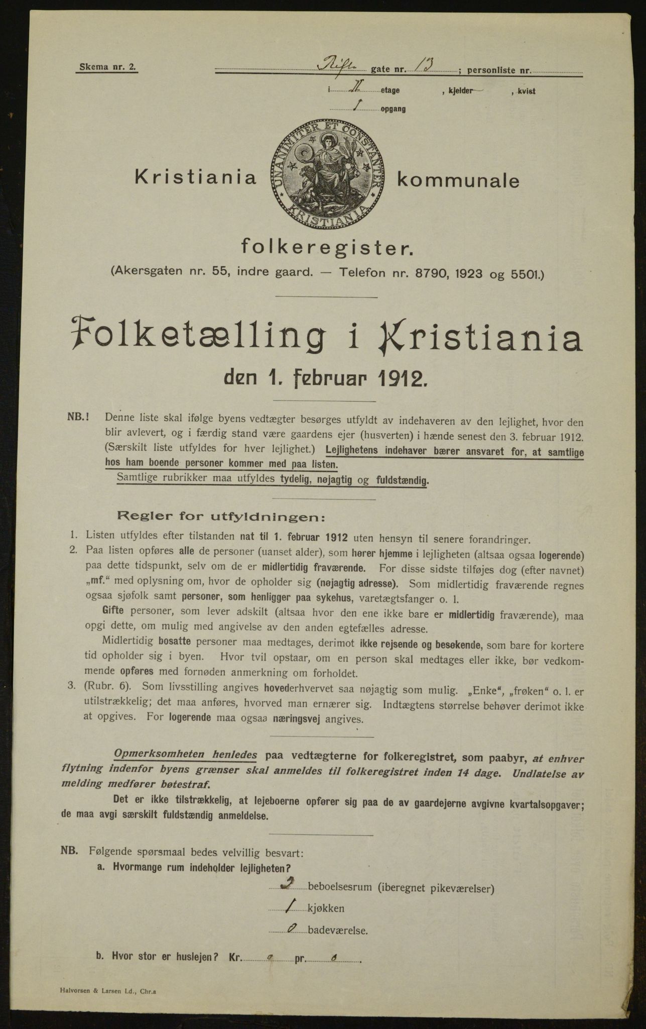 OBA, Kommunal folketelling 1.2.1912 for Kristiania, 1912, s. 83376