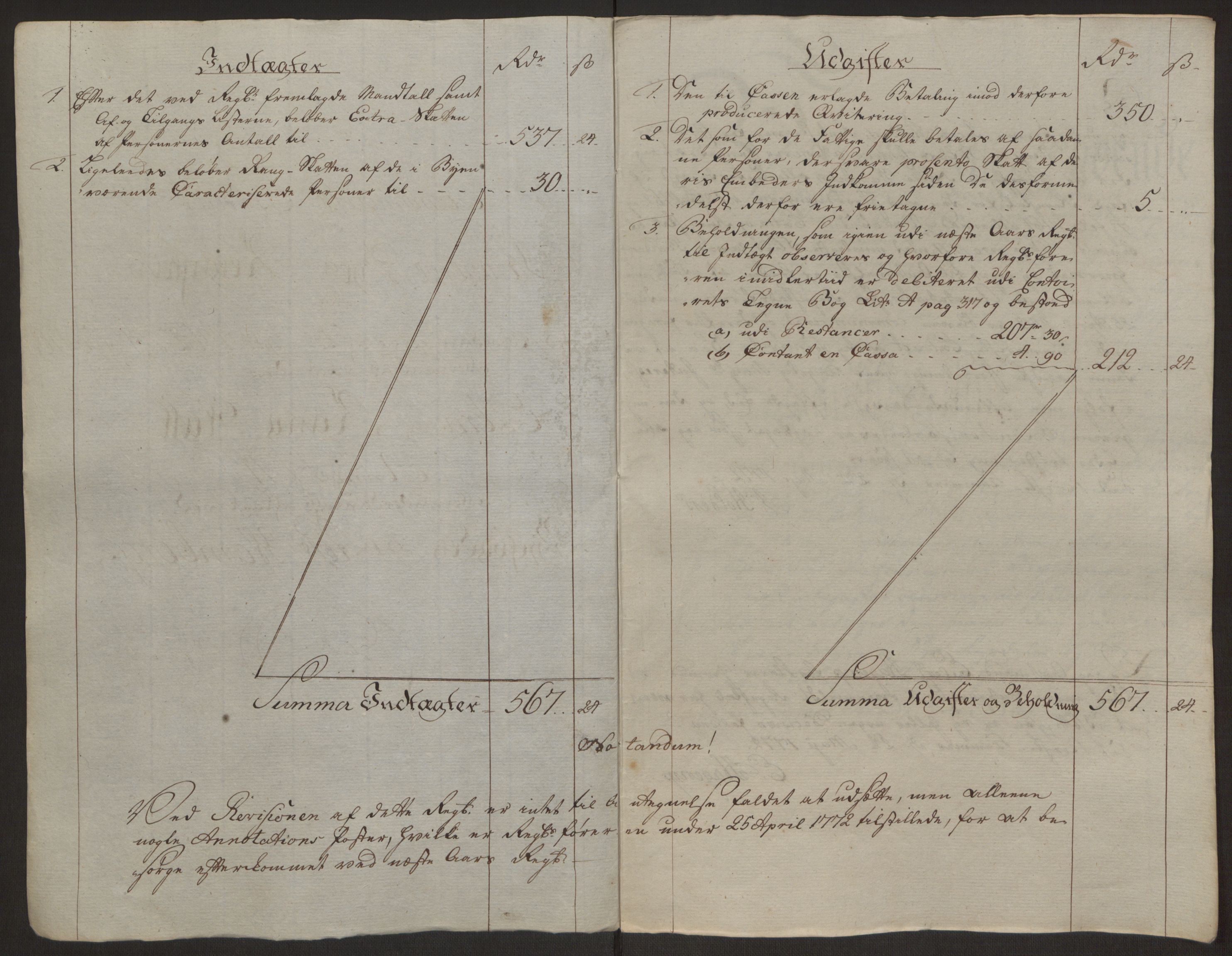 Rentekammeret inntil 1814, Reviderte regnskaper, Byregnskaper, AV/RA-EA-4066/R/Rk/L0218/0003: [K2] Kontribusjonsregnskap / Ekstra- og rangskatt, 1768-1772, s. 64