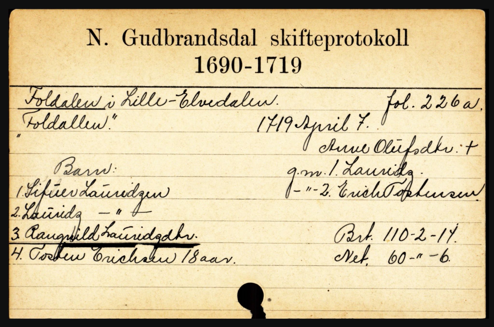 Nord-Gudbrandsdal tingrett, SAH/TING-002/J, 1658-1900, s. 3185
