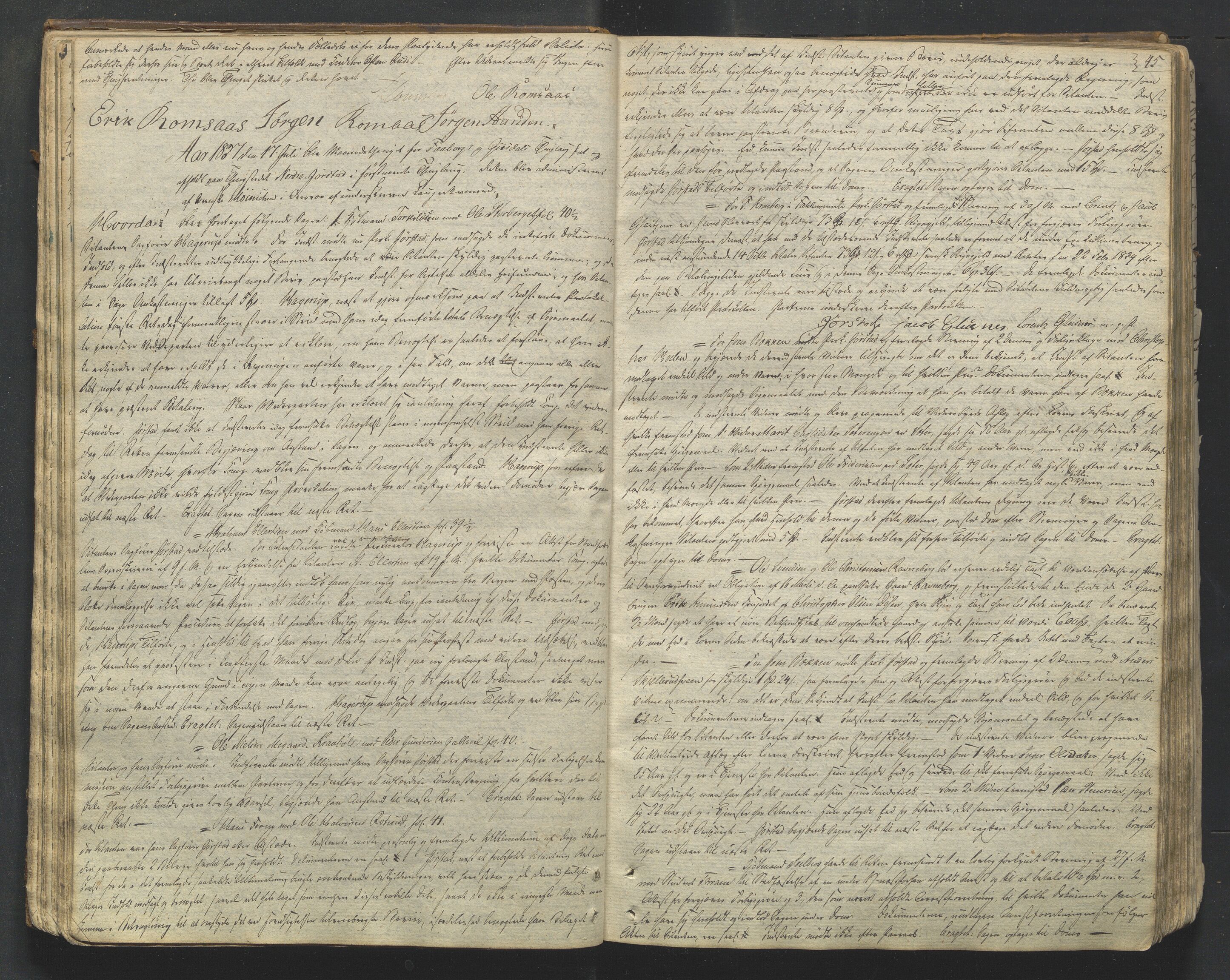 Mellom-Gudbrandsdal sorenskriveri, AV/SAH-TING-038/G/Gb/L0001: Tingbok, 1835-1849, s. 44b-45a