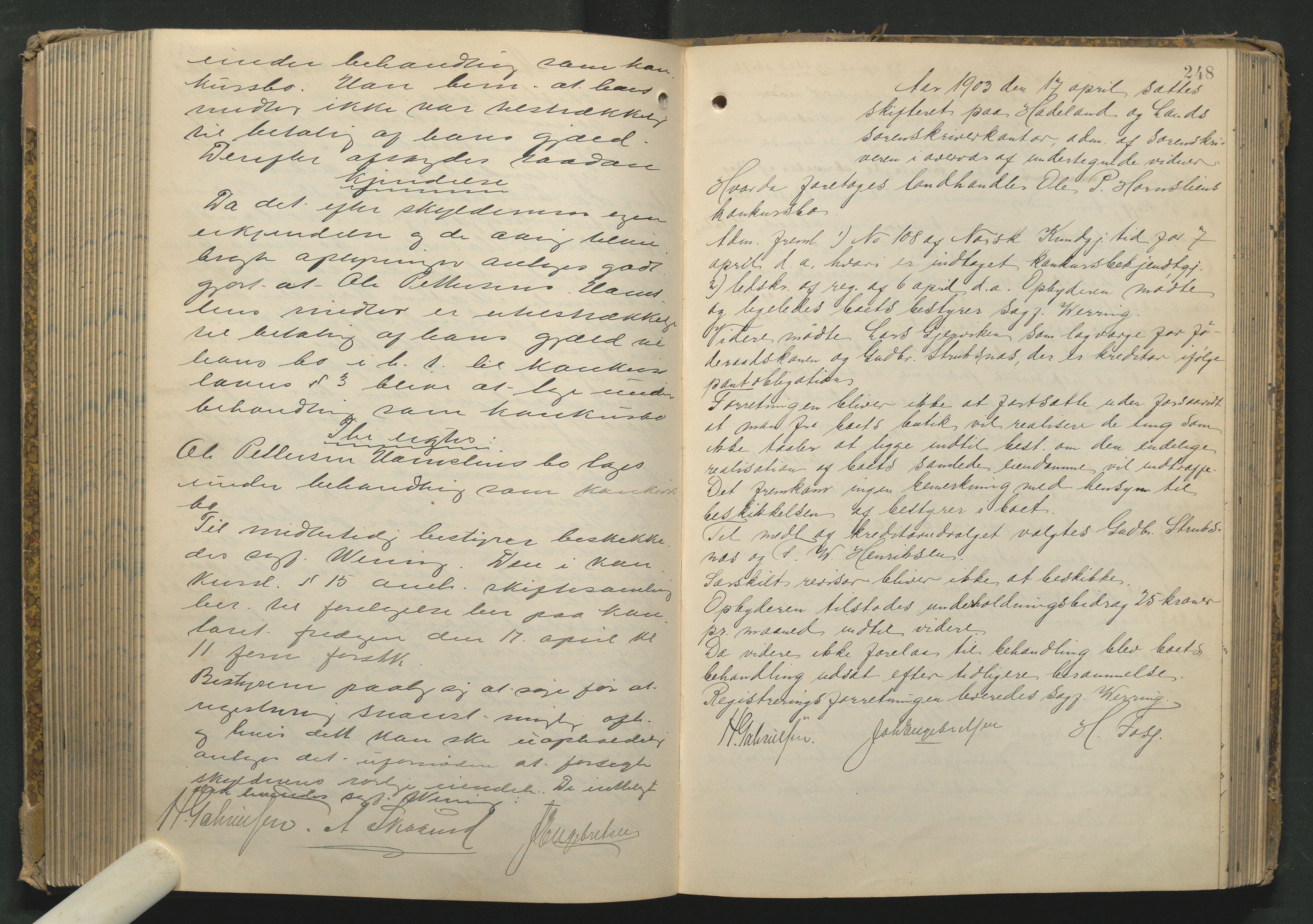 Hadeland og Land tingrett, AV/SAH-TING-010/J/Jc/L0005: Skifteforhandlingsprotokoll, 1893-1916, s. 247b-248a