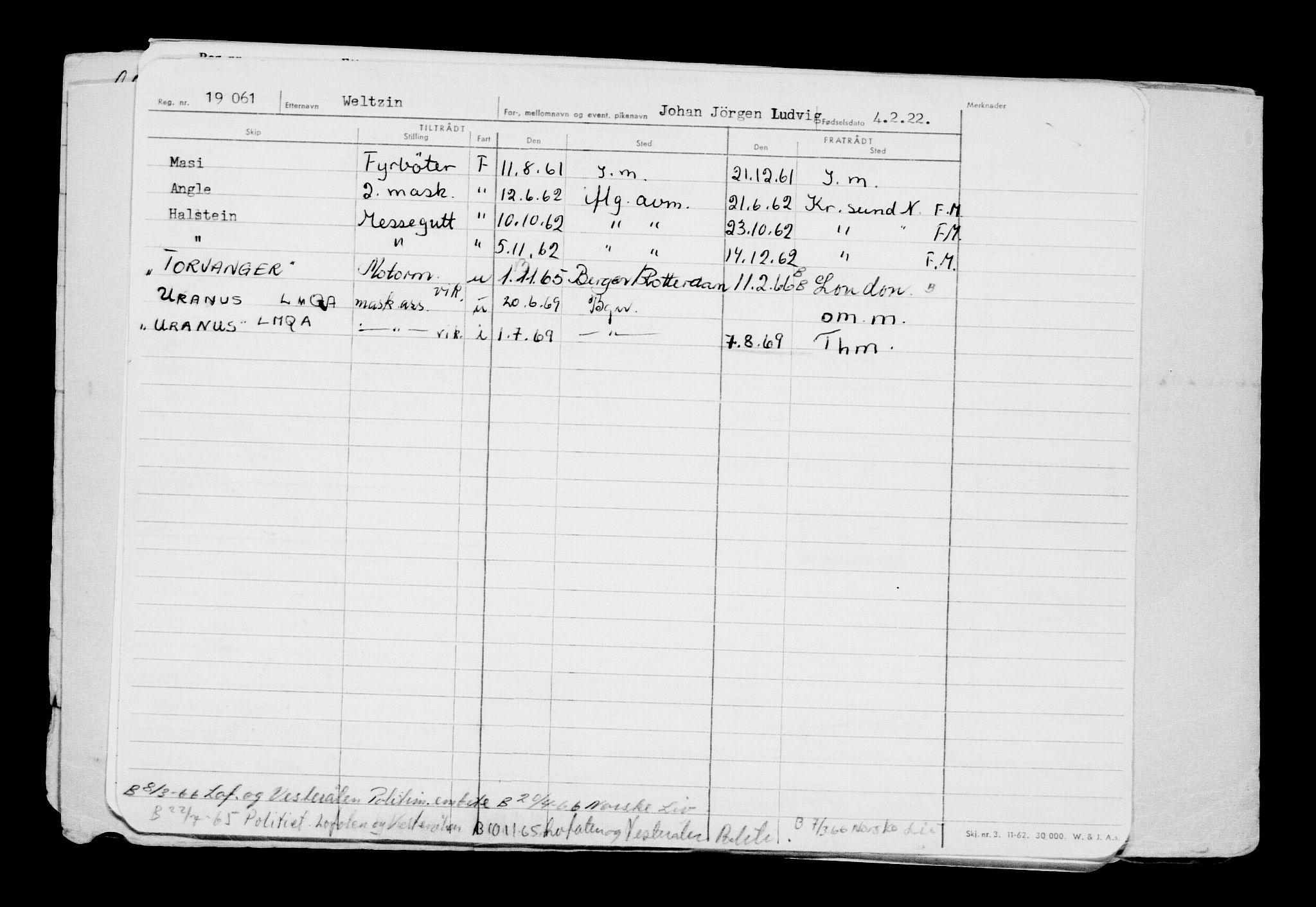 Direktoratet for sjømenn, AV/RA-S-3545/G/Gb/L0202: Hovedkort, 1922, s. 608