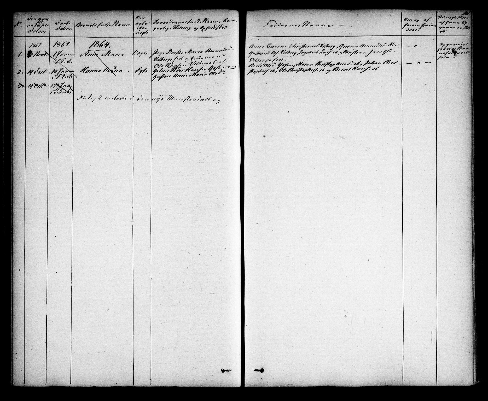 Sørum prestekontor Kirkebøker, SAO/A-10303/F/Fa/L0005: Ministerialbok nr. I 5, 1846-1863, s. 101