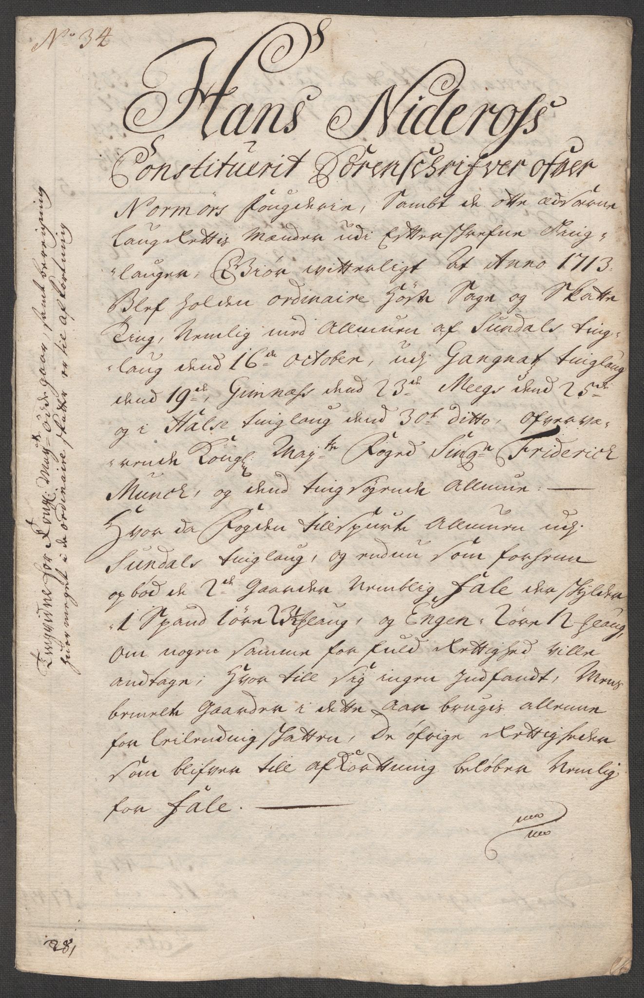 Rentekammeret inntil 1814, Reviderte regnskaper, Fogderegnskap, RA/EA-4092/R56/L3747: Fogderegnskap Nordmøre, 1713, s. 202