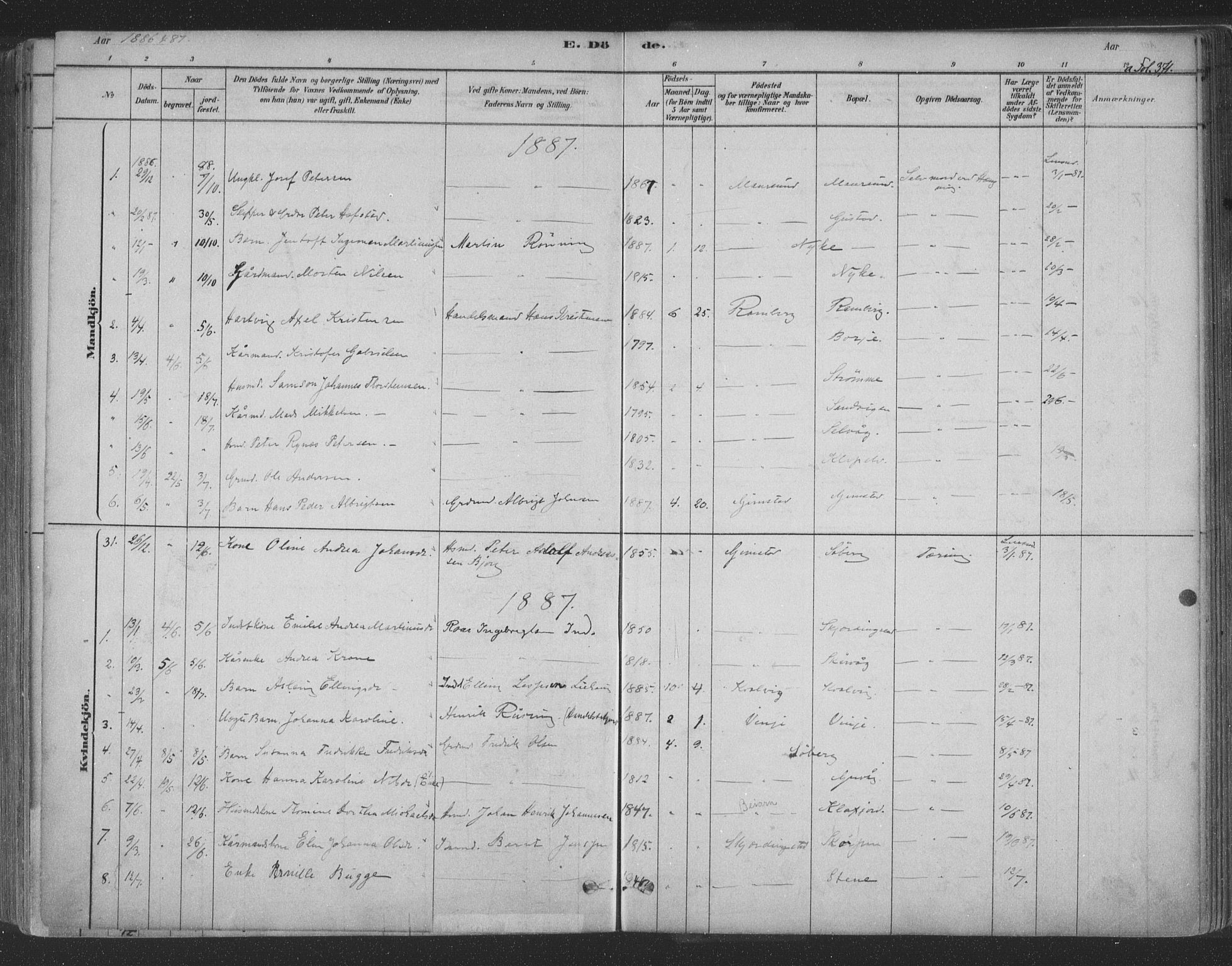 Ministerialprotokoller, klokkerbøker og fødselsregistre - Nordland, SAT/A-1459/891/L1302: Ministerialbok nr. 891A07, 1878-1895, s. 371