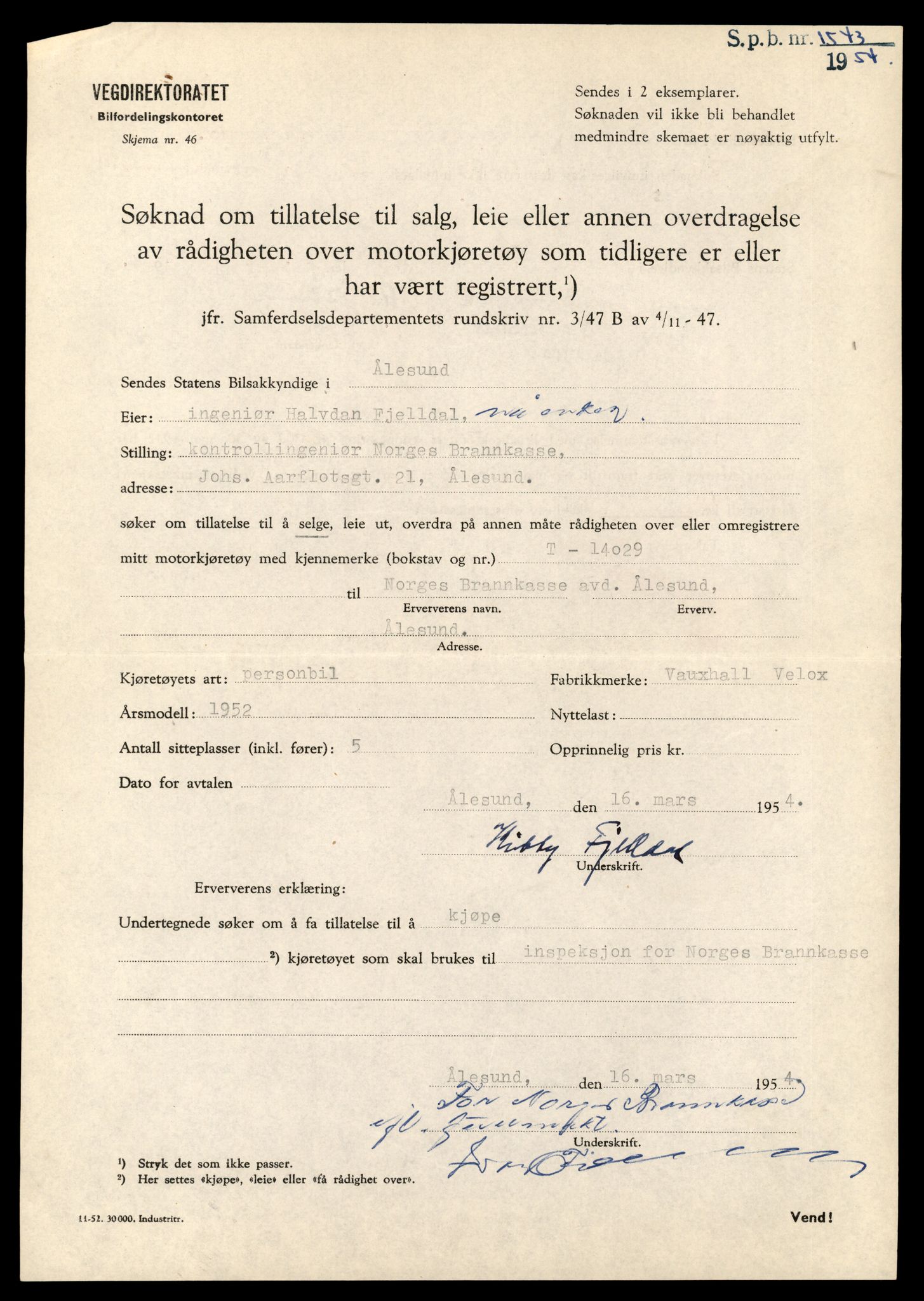 Møre og Romsdal vegkontor - Ålesund trafikkstasjon, AV/SAT-A-4099/F/Fe/L0042: Registreringskort for kjøretøy T 13906 - T 14079, 1927-1998, s. 1951