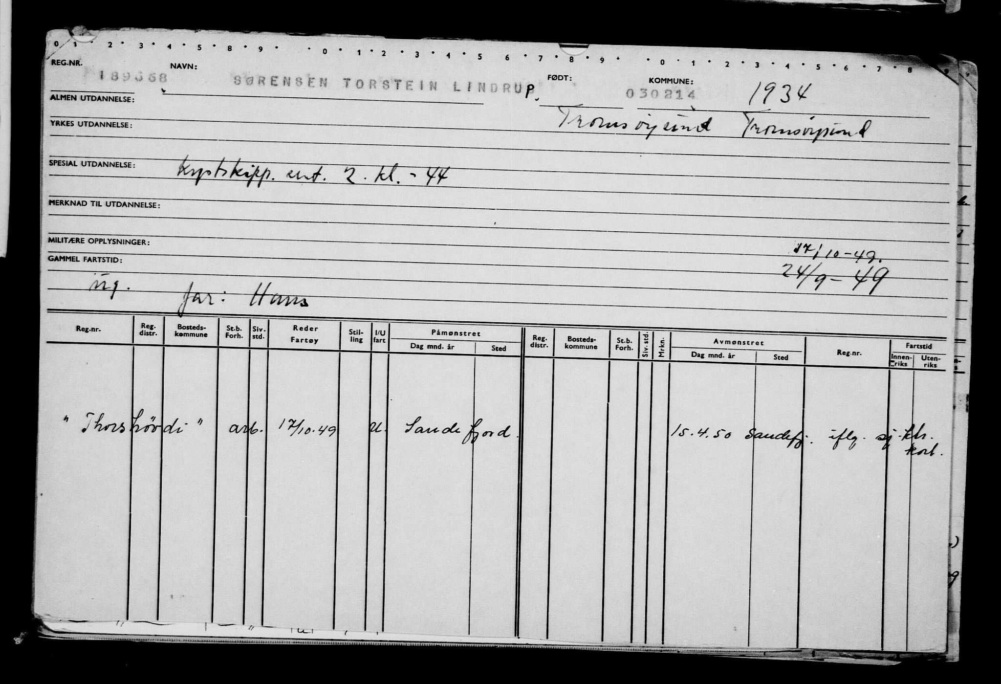 Direktoratet for sjømenn, AV/RA-S-3545/G/Gb/L0118: Hovedkort, 1914, s. 410
