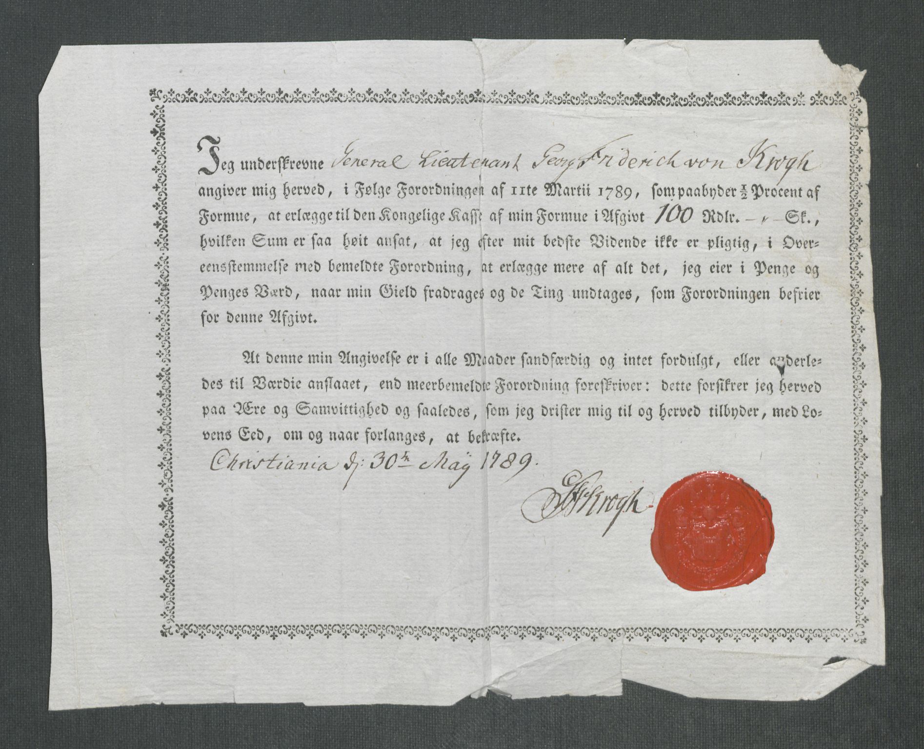 Rentekammeret inntil 1814, Reviderte regnskaper, Mindre regnskaper, RA/EA-4068/Rf/Rfe/L0053: Trondheim. Tønsberg, Valdres fogderi, 1789, s. 254