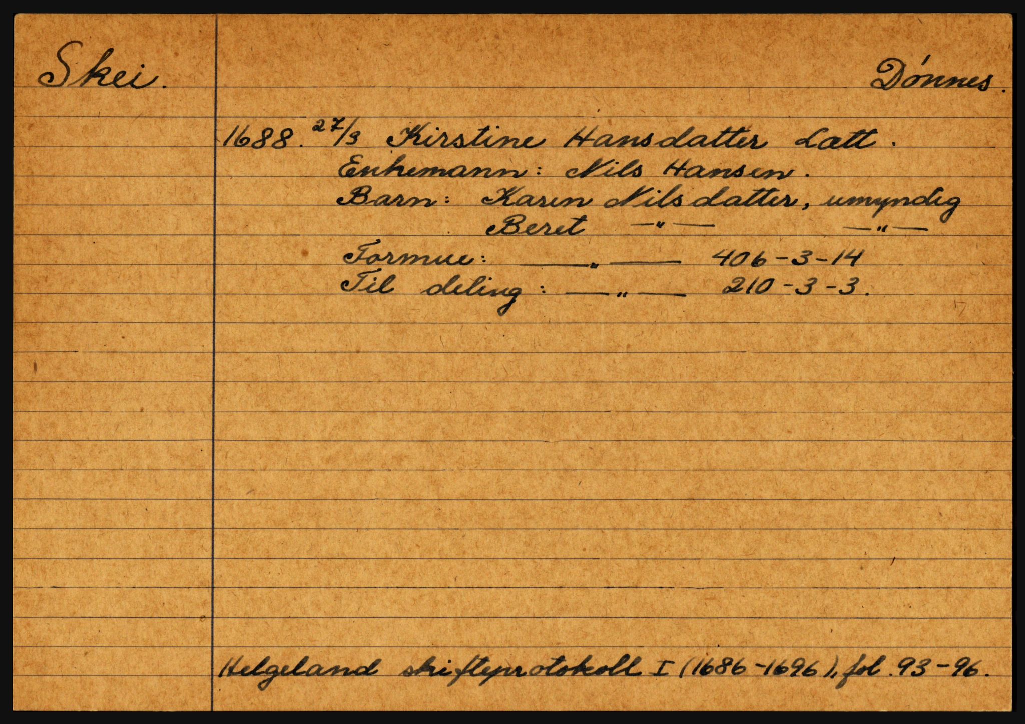 Helgeland sorenskriveri, AV/SAT-A-0004/3, 1686-1746, s. 3129