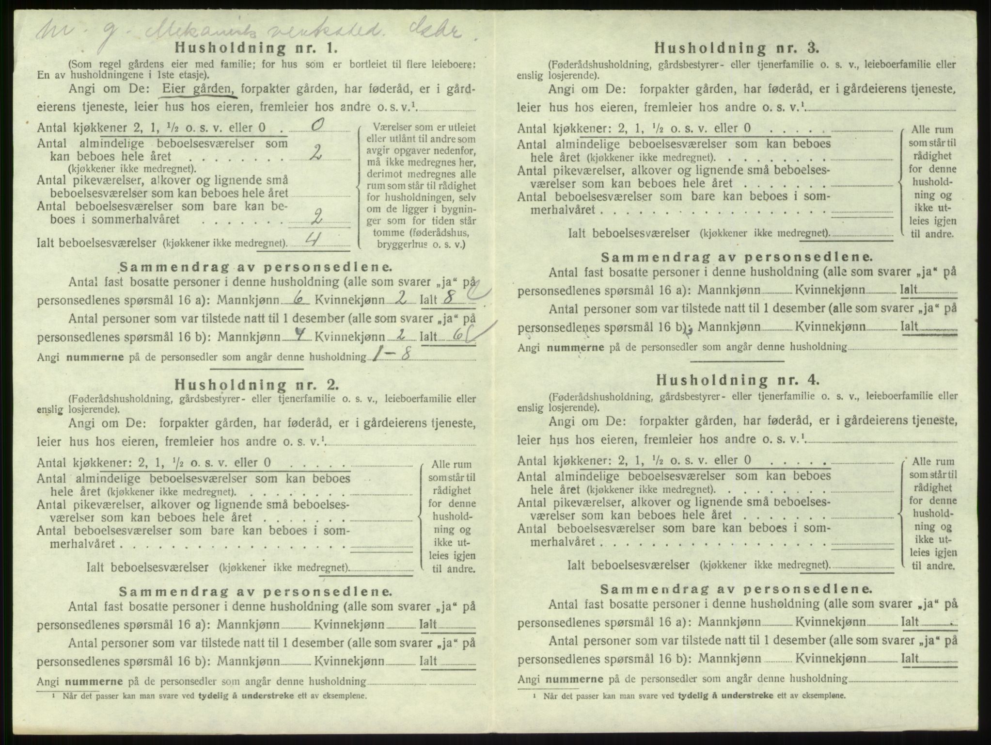 SAB, Folketelling 1920 for 1413 Hyllestad herred, 1920, s. 782