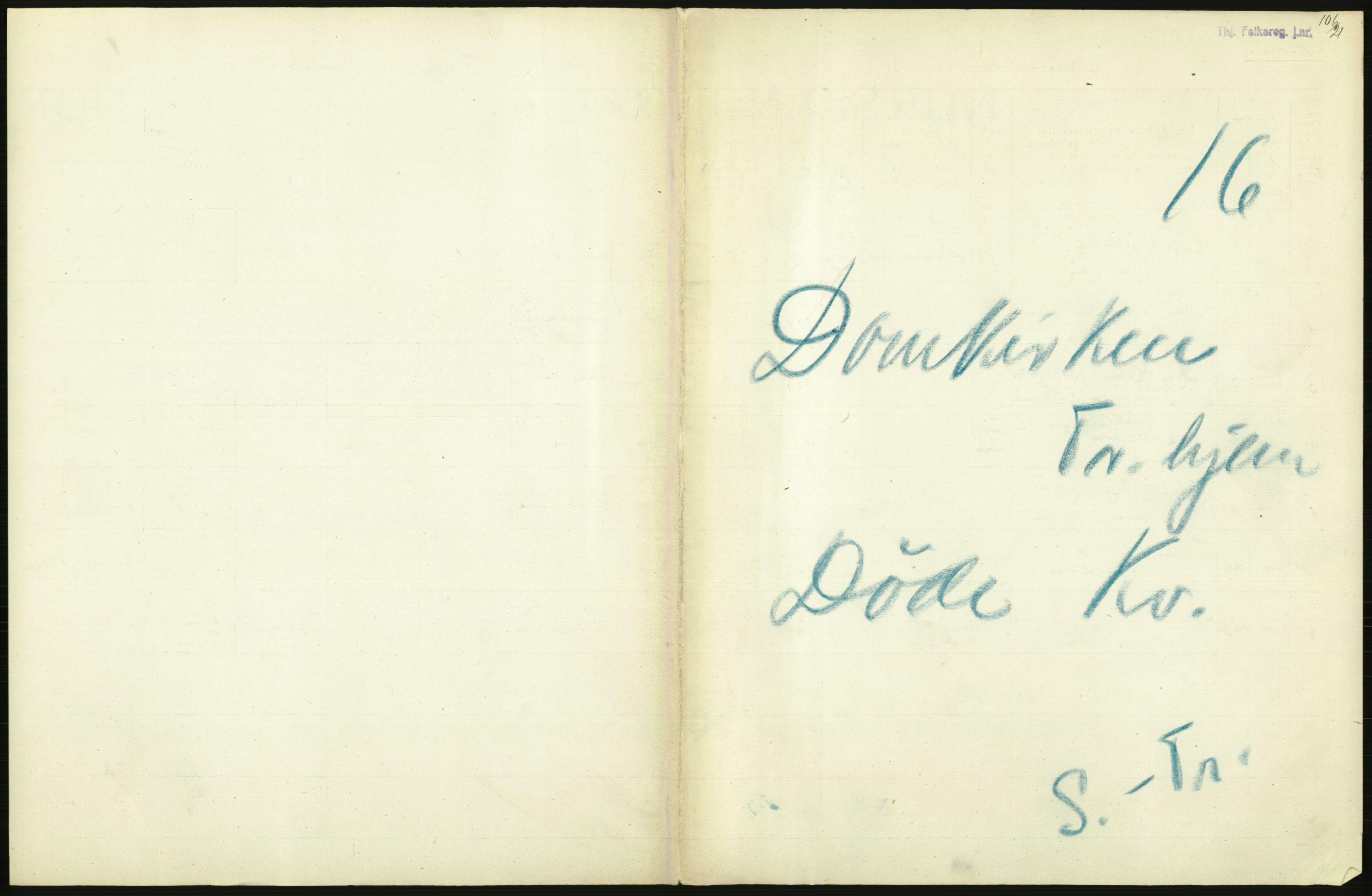 Statistisk sentralbyrå, Sosiodemografiske emner, Befolkning, AV/RA-S-2228/D/Df/Dfc/Dfca/L0046: Trondheim: Døde, dødfødte., 1921, s. 3