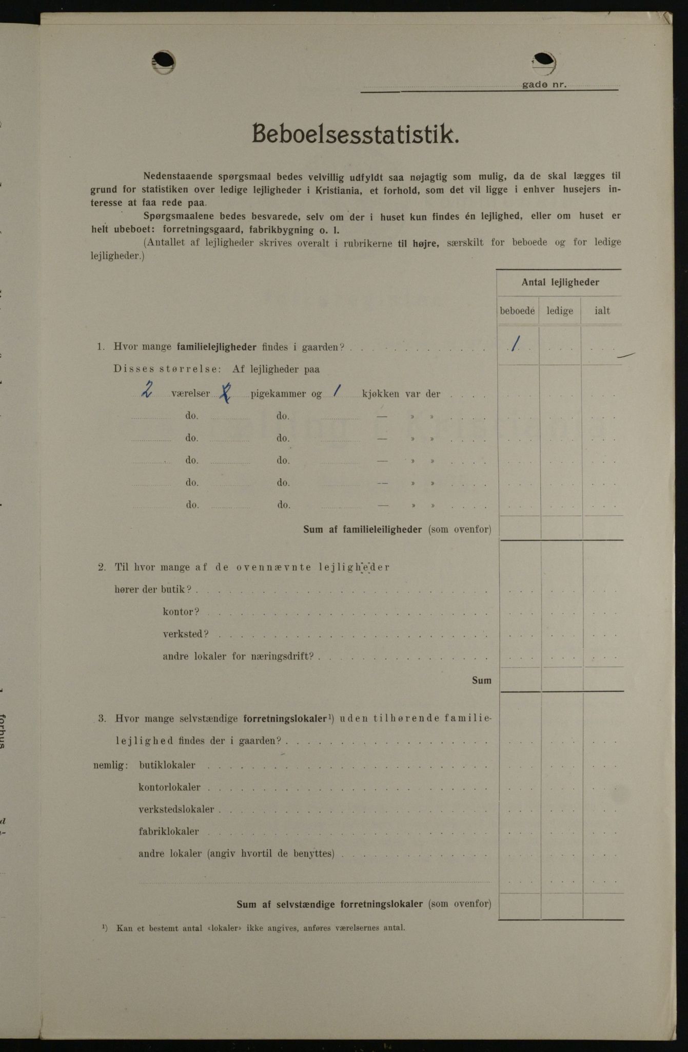 OBA, Kommunal folketelling 1.2.1908 for Kristiania kjøpstad, 1908, s. 6594