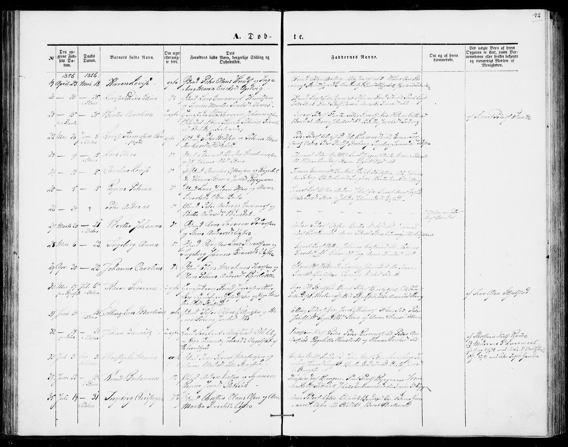 Ministerialprotokoller, klokkerbøker og fødselsregistre - Møre og Romsdal, AV/SAT-A-1454/524/L0353: Ministerialbok nr. 524A05, 1848-1856, s. 42