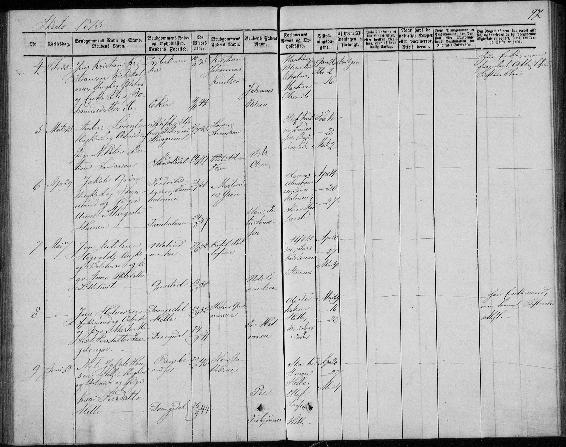 Sannidal kirkebøker, AV/SAKO-A-296/F/Fa/L0010: Ministerialbok nr. 10, 1855-1873, s. 97