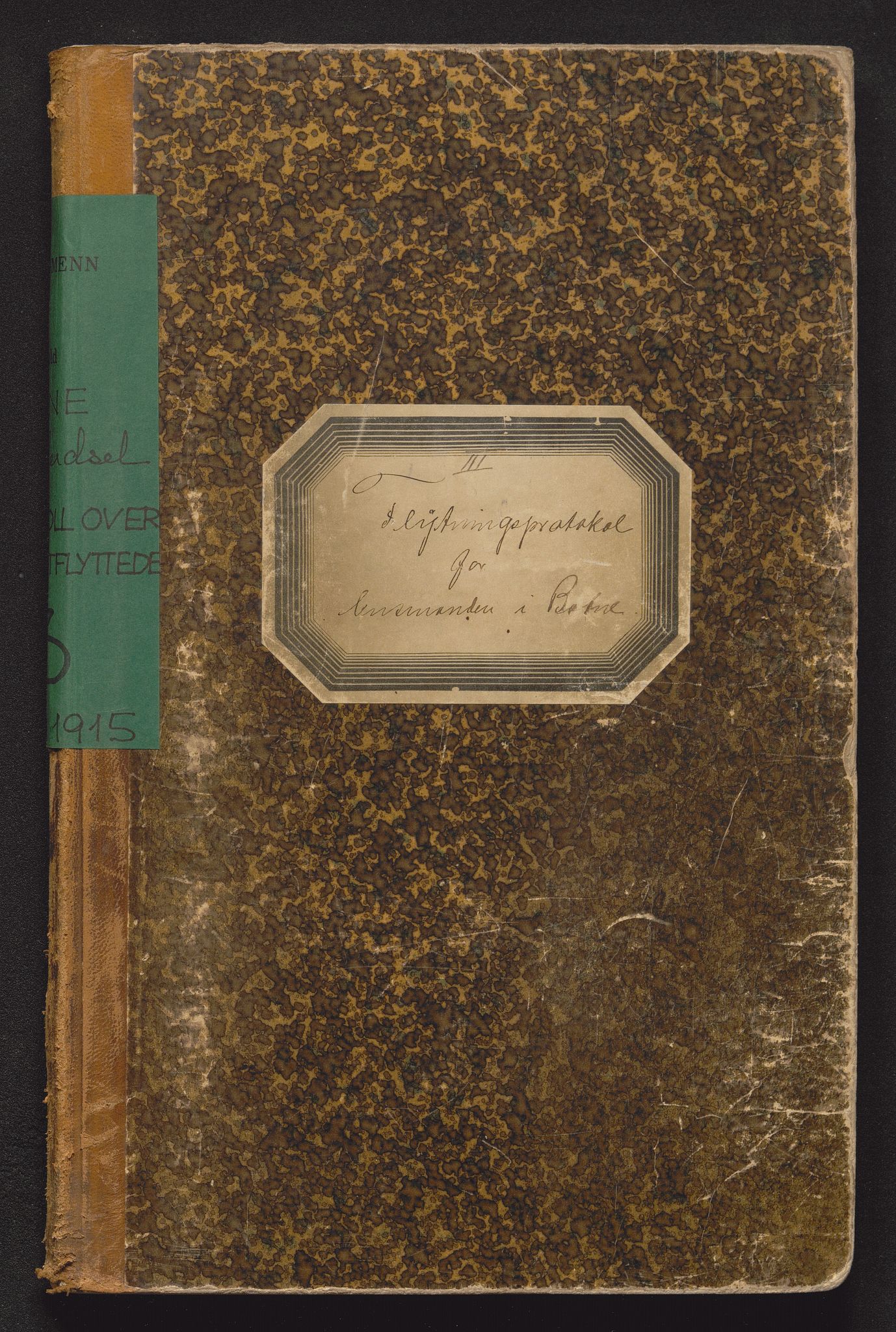 Botne lensmannskontor, AV/SAKO-A-534/O/Oa/L0003: Protokoll over inn- og utflyttede, 1910-1915