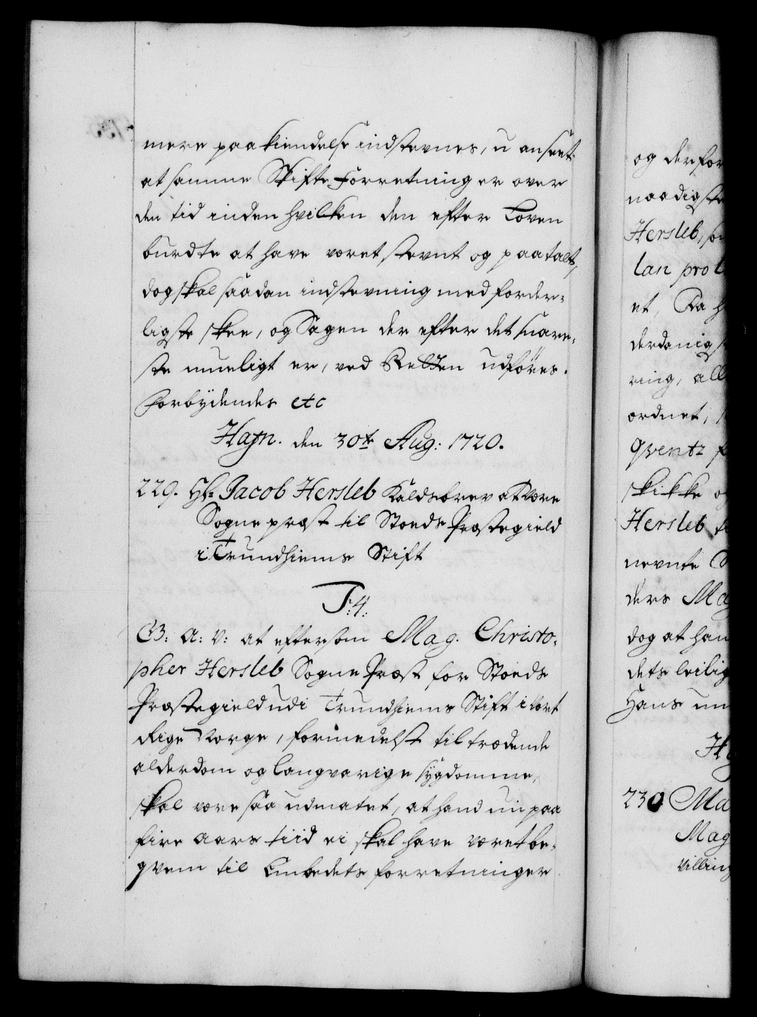Danske Kanselli 1572-1799, RA/EA-3023/F/Fc/Fca/Fcaa/L0023: Norske registre, 1720-1722, s. 155b