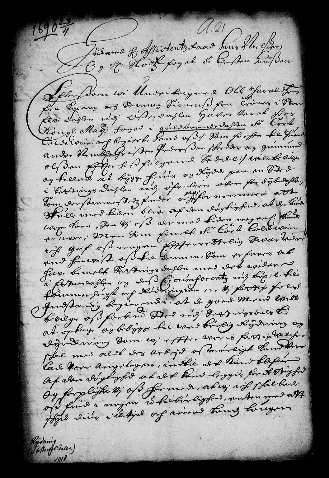 Stattholderembetet 1572-1771, RA/EA-2870/Af/L0004: Avskrifter av vedlegg til originale supplikker, nummerert i samsvar med supplikkbøkene, 1691-1694, s. 299