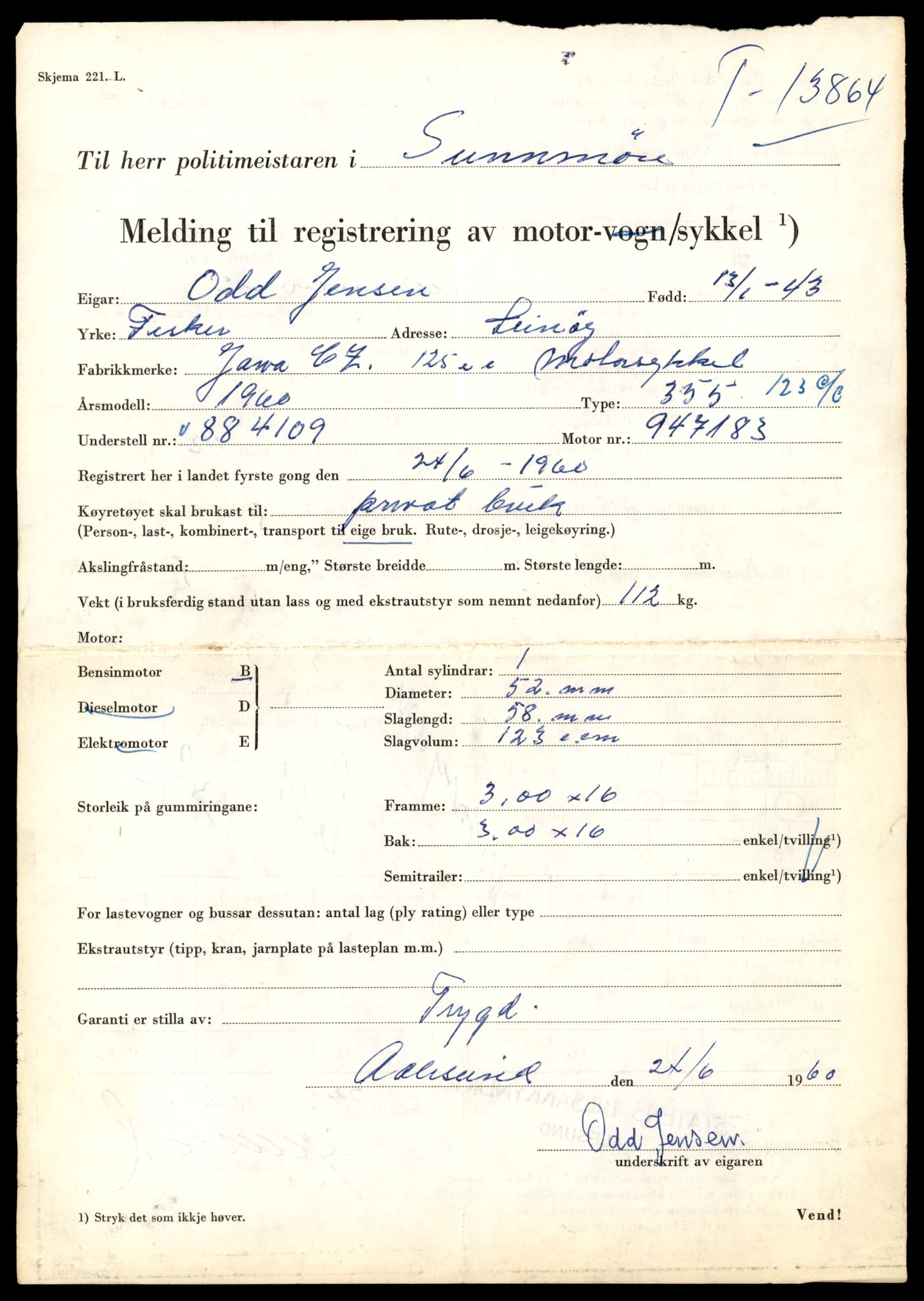 Møre og Romsdal vegkontor - Ålesund trafikkstasjon, AV/SAT-A-4099/F/Fe/L0041: Registreringskort for kjøretøy T 13710 - T 13905, 1927-1998, s. 2771
